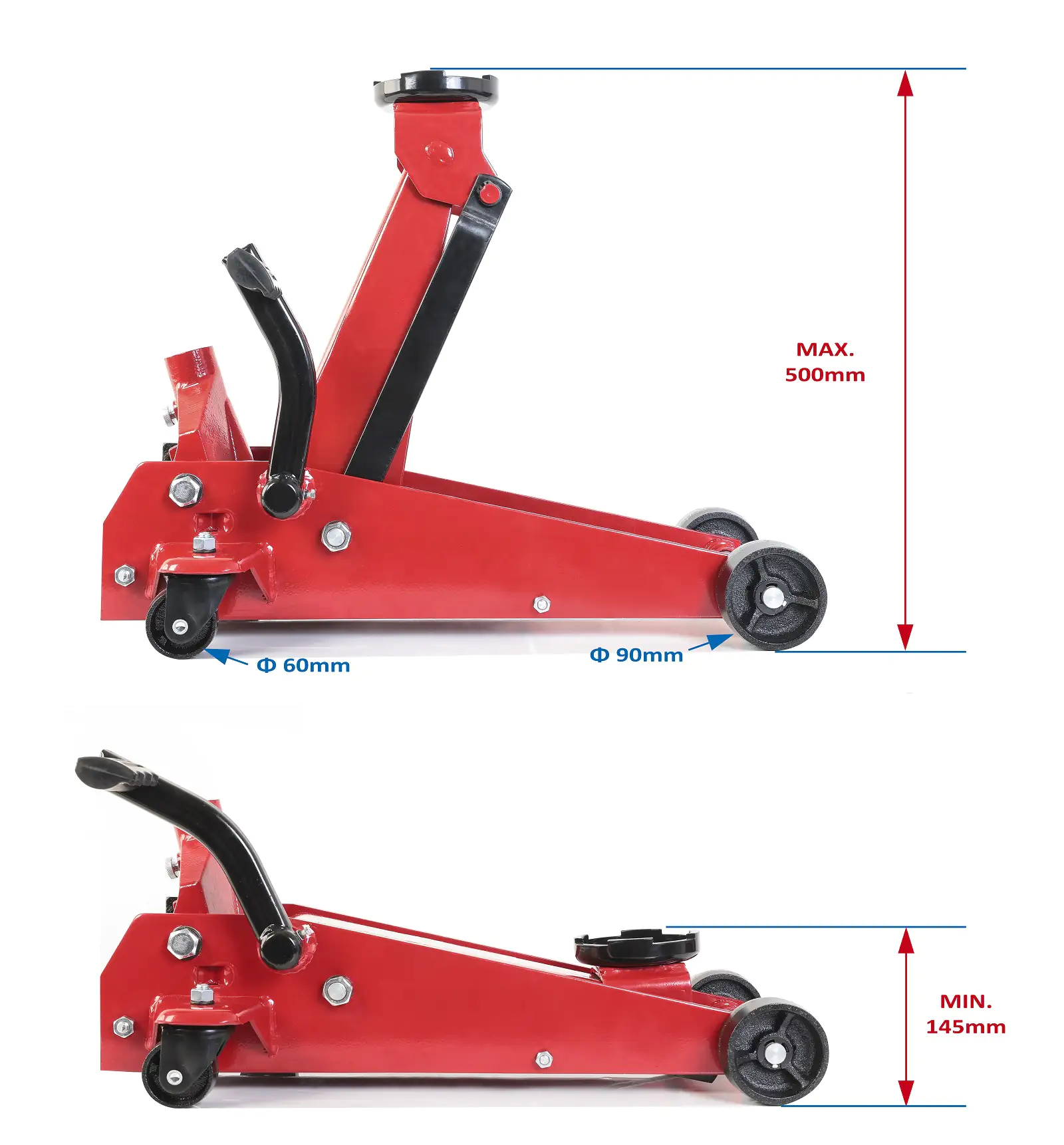 Primaster Profi Rangierwagenheber T83502 mit Schnellhubfunktion 3000kg Primaster Profi Rangierwagenheber T83502 mit Schnellhubfunktion 3000kg
