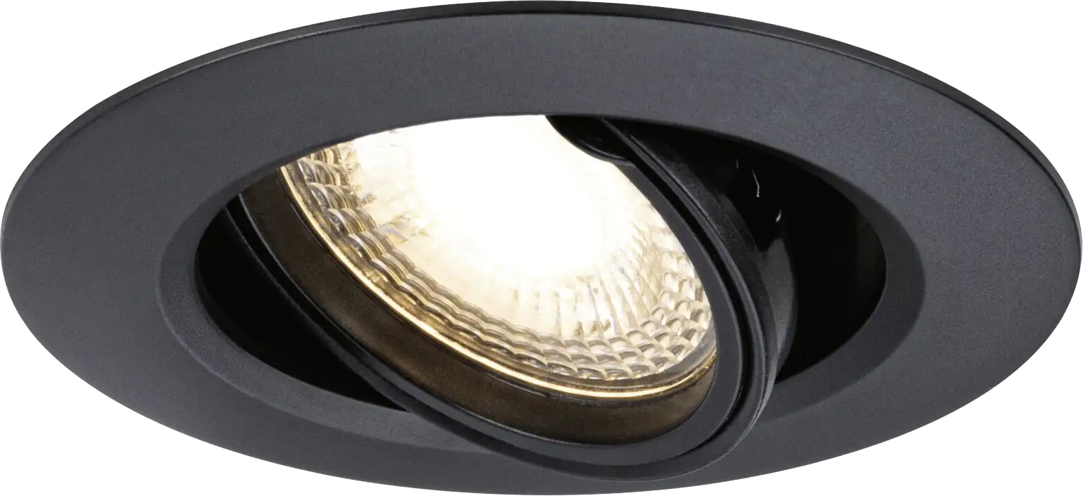 Paulmann LED Einbauleuchte 3er-Set schwarz schwenkbar Ø 9 cm   