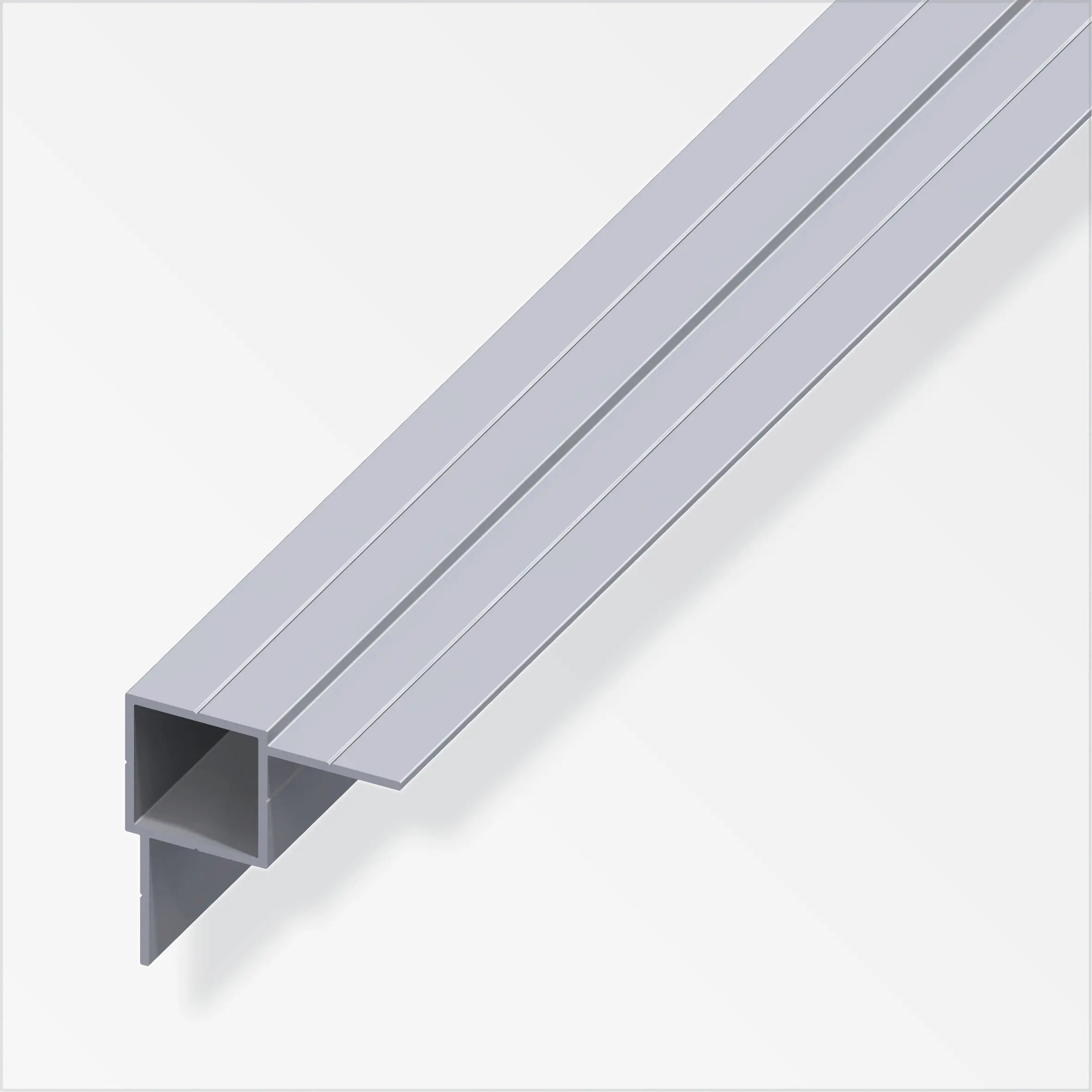 alfer Quadratrohr, 2 Schenkel versetzt 1 m, 7.5 x 14 x 1 mm