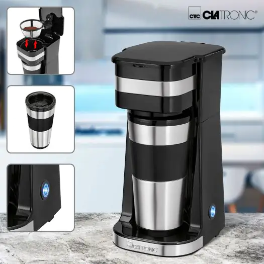 Clatronic Kaffeeautomat KA 3733 1 Tasse, Themobecher