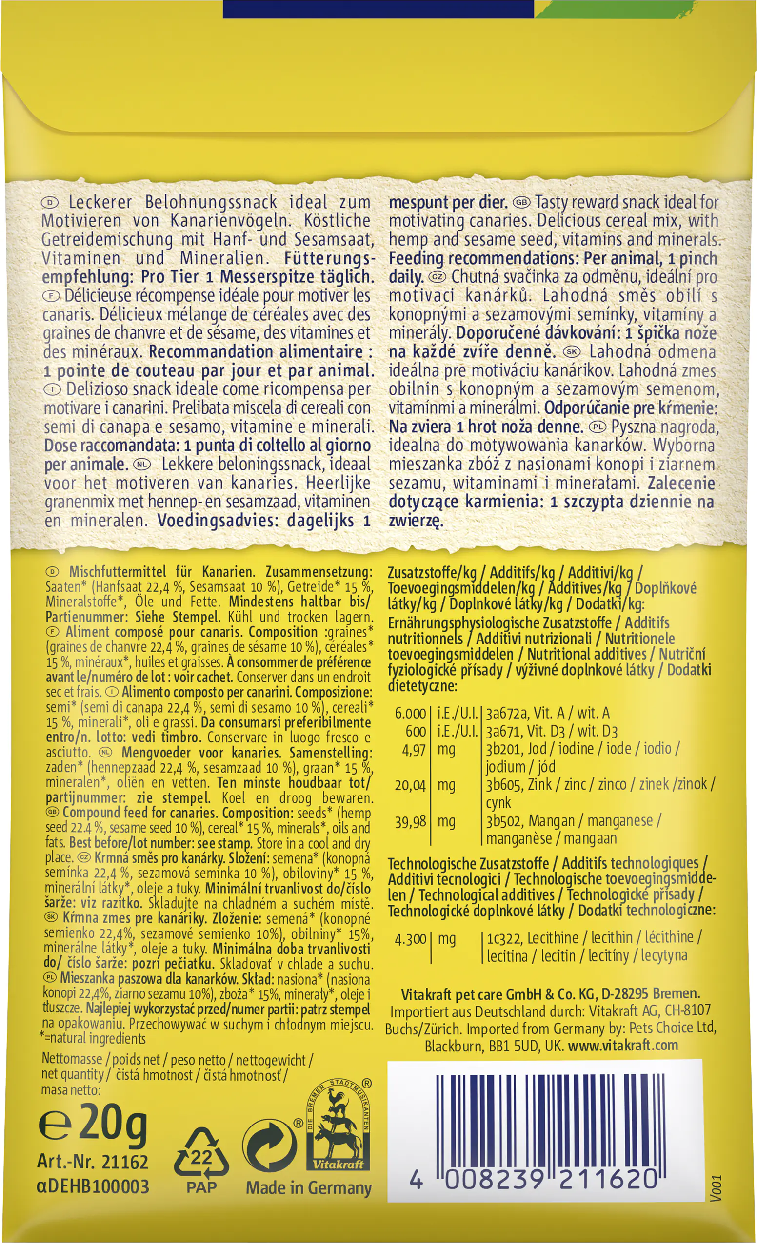 Vitakraft Sing-Perlen 20 g Vitakraft Sing-Perlen 20 g