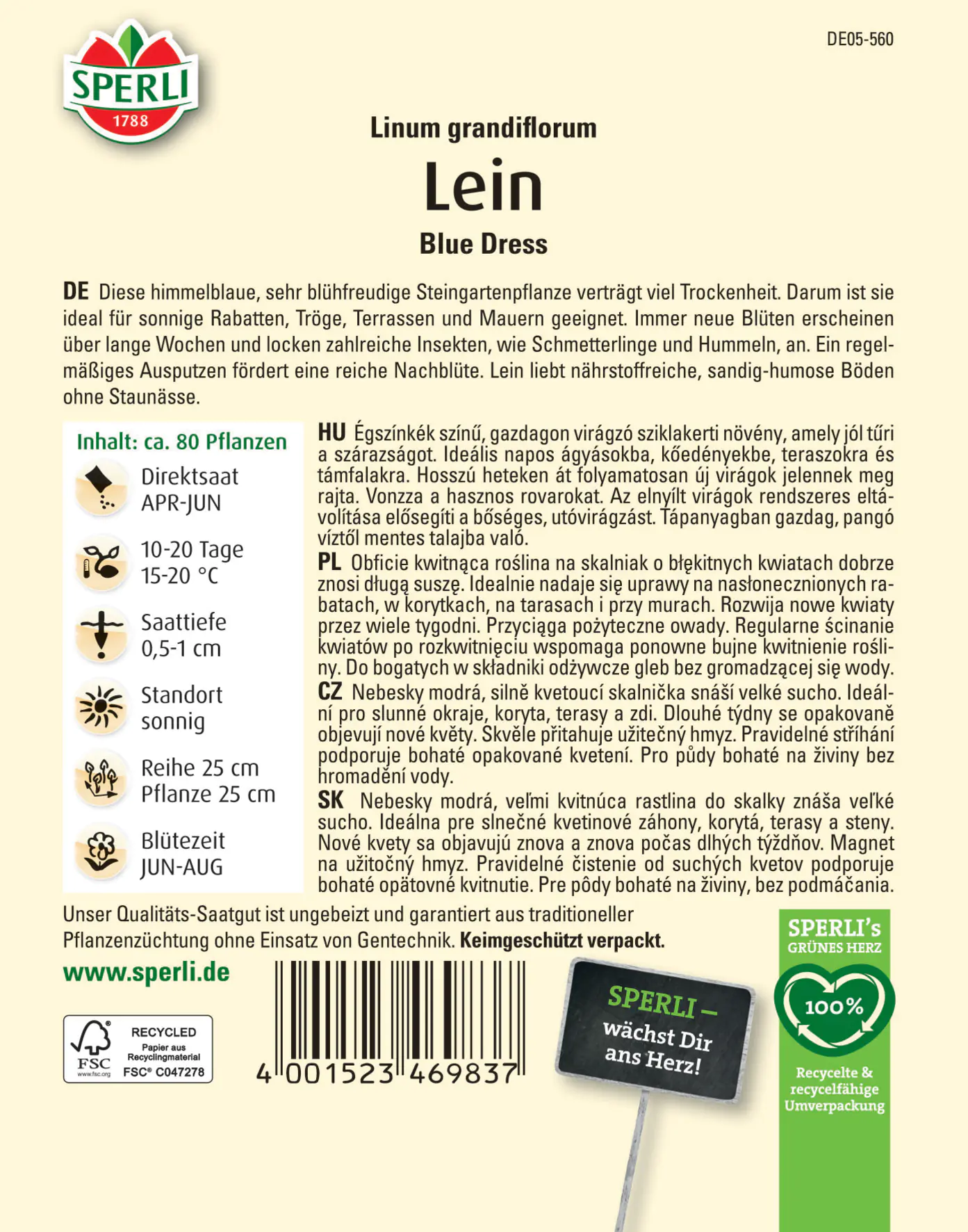 Sperli Lein Blue Dress