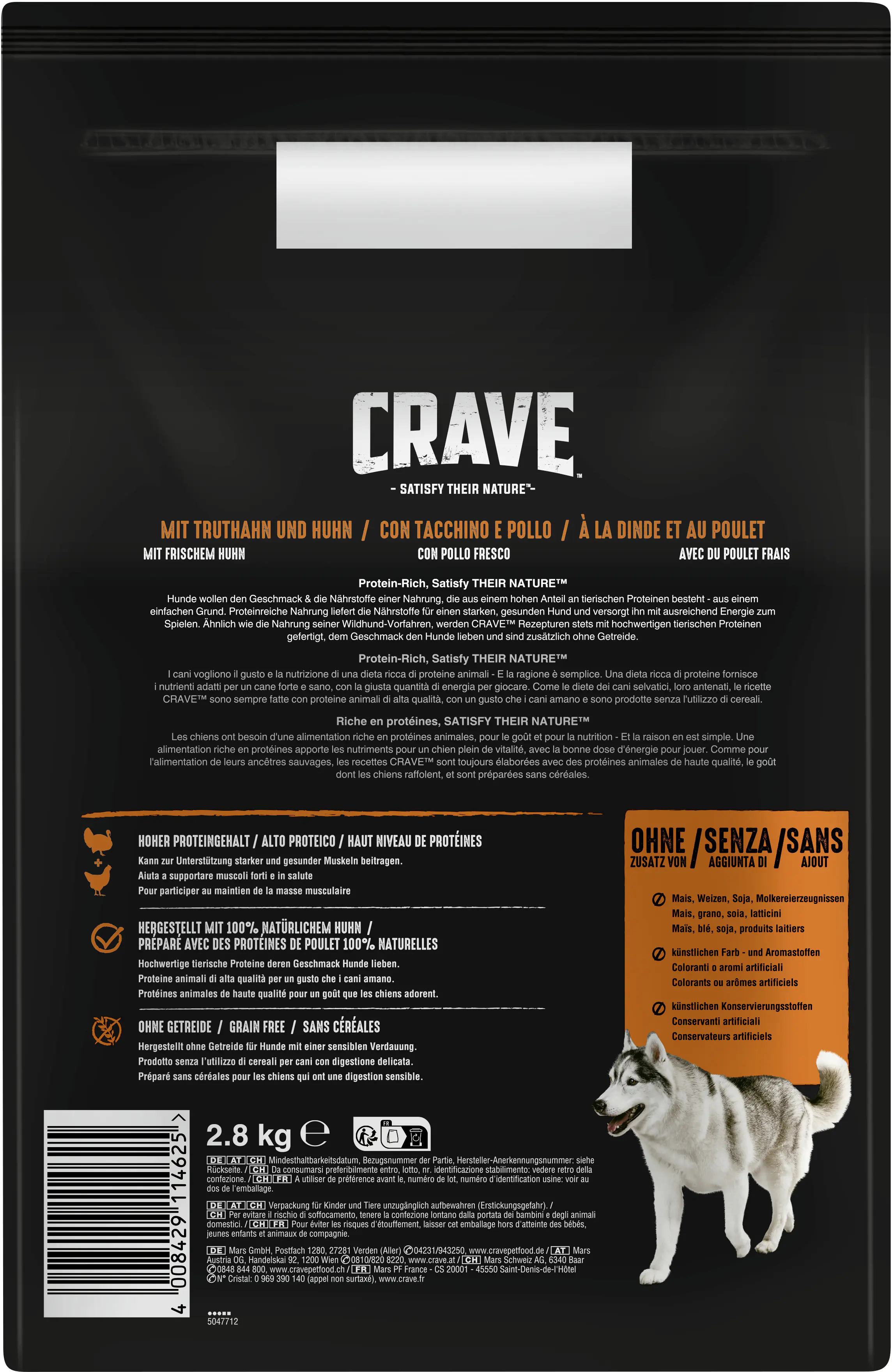Crave Adult mit Truthahn und Huhn Hundefutter 2,8 kg Crave Adult mit Truthahn und Huhn Hundefutter 2,8 kg