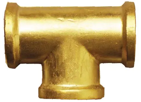 Cornat T-Stück Messing, dreiseitig mit IG 1 1/2"