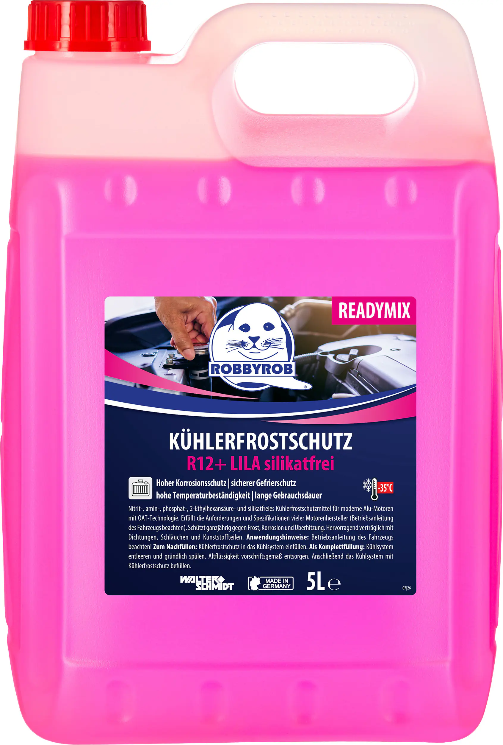 Robbyrob Kühlerfrostschutz R12+ bis -35°C gebrauchsfertig 5 L lila