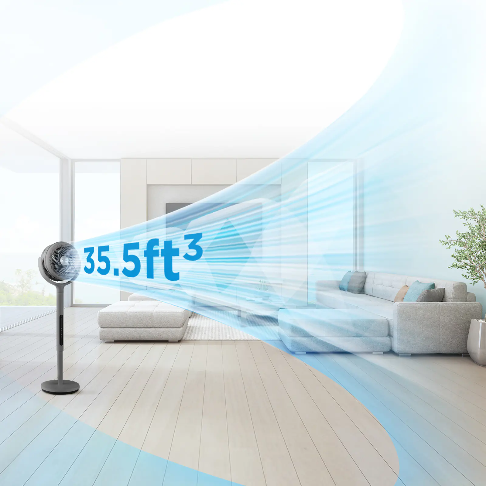 Midea Standventilator MCF25GRB Ø 30 cm grau Midea Standventilator MCF25GRB Ø 30 cm grau
