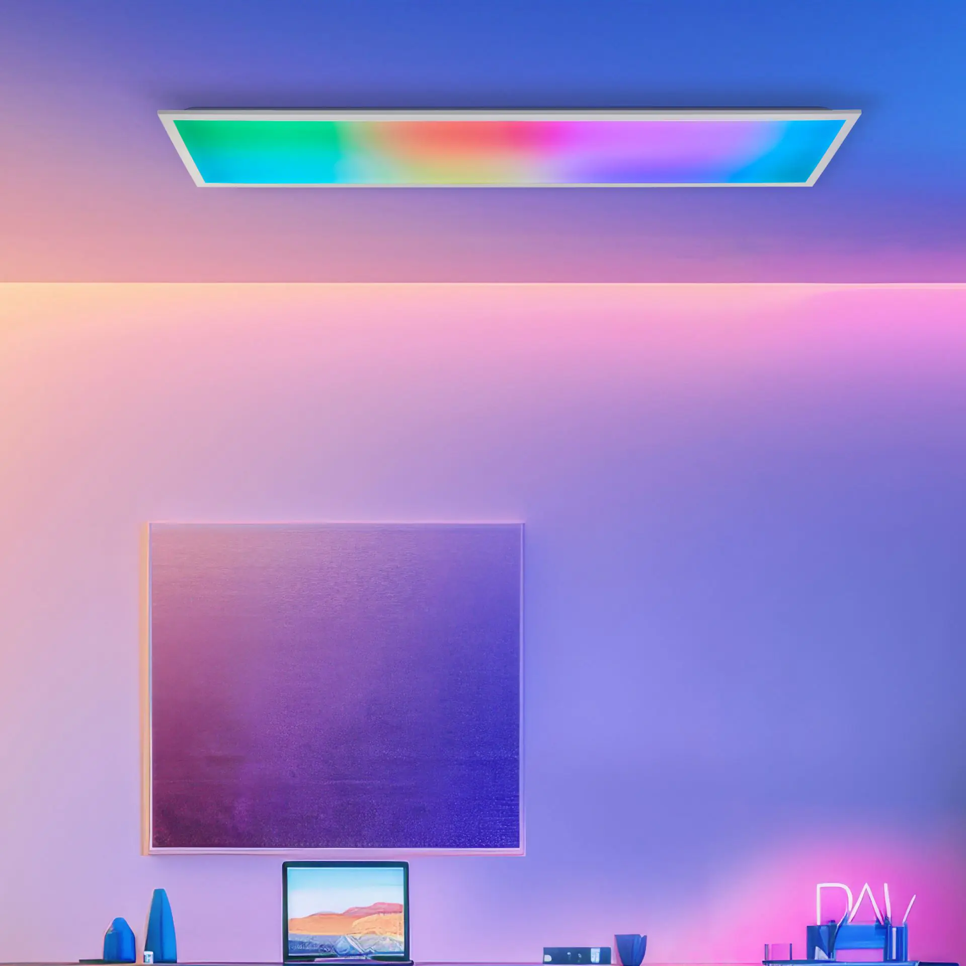 Brilliant LED Deckenleuchte Briston 120x30 cm 34W RGB dimmbar