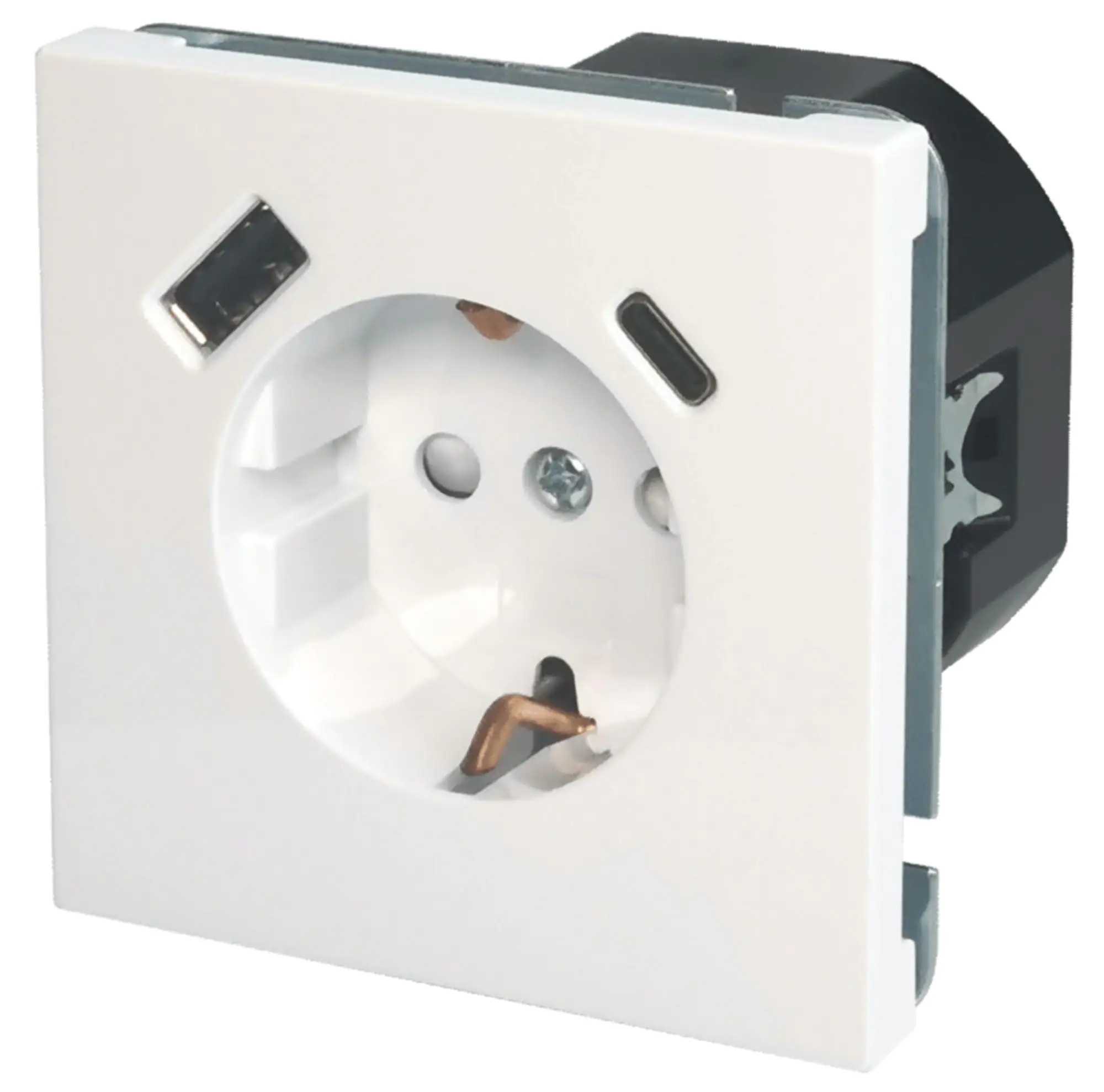 Unitec Steckdose mit USB A & C SaoPaulo ultraweiß