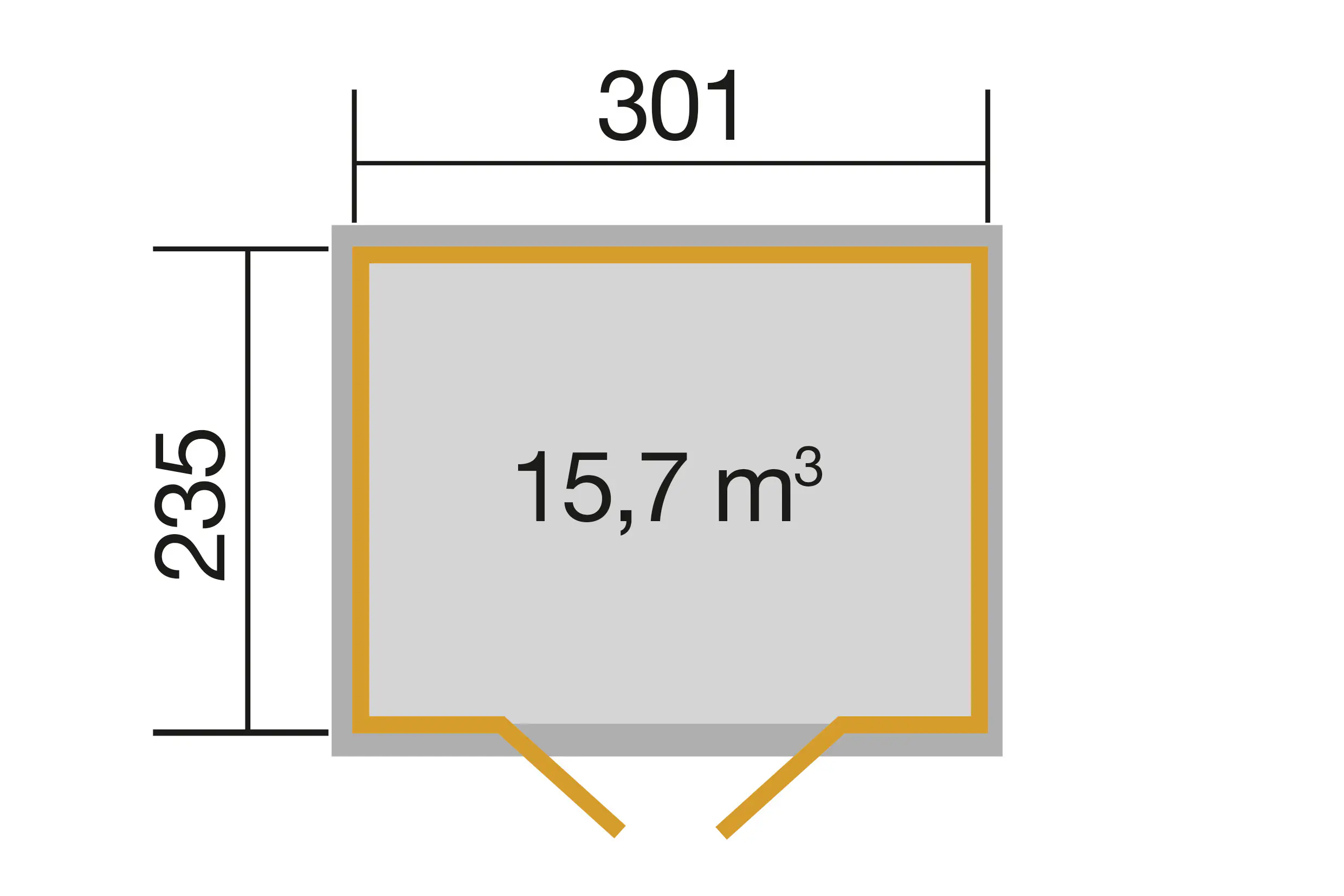 Weka Gartenhaus Kajsa 301 x 235 cm schwedenrot mit Fußboden