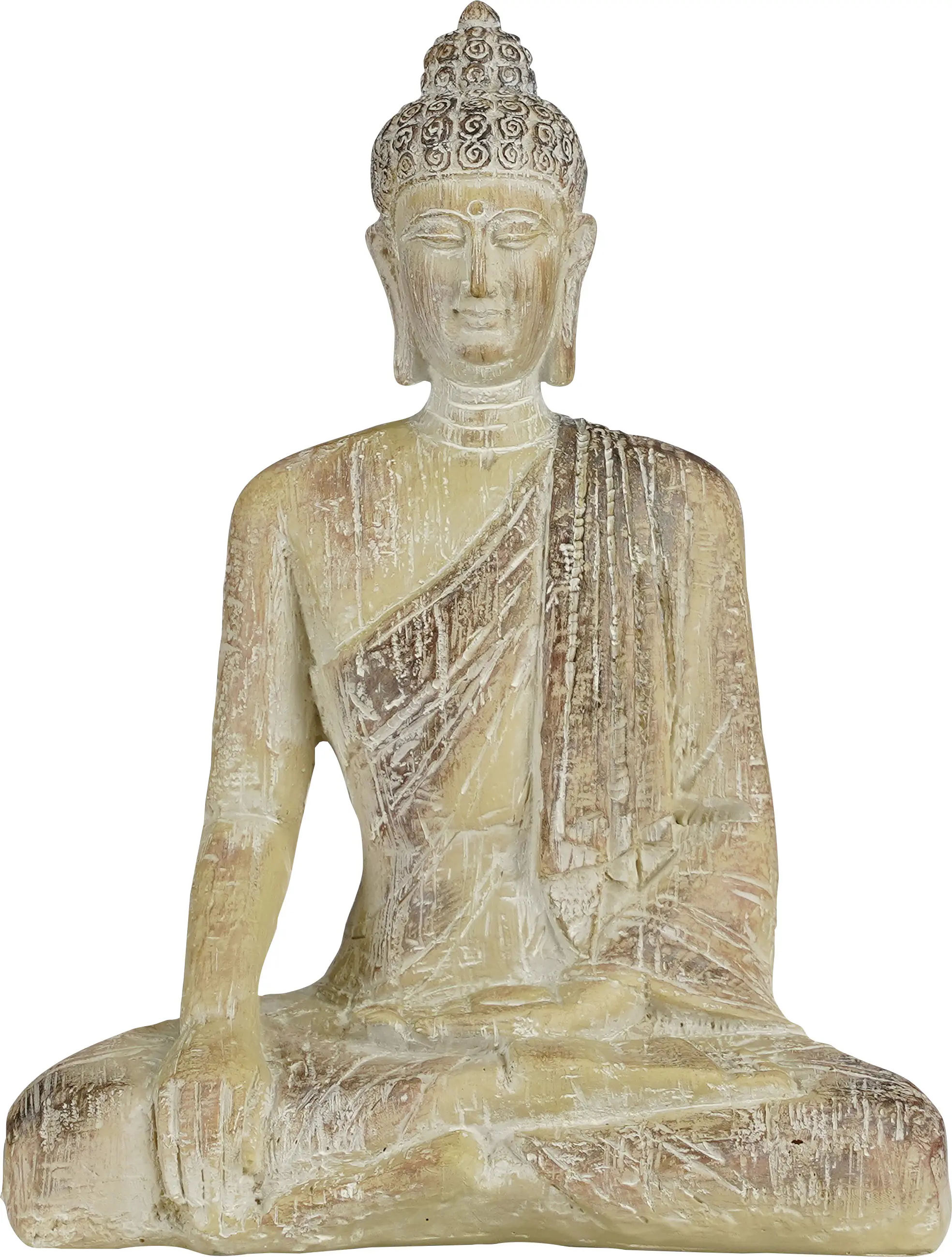 Mica Buddha taupe Polyresin 29,5 cm