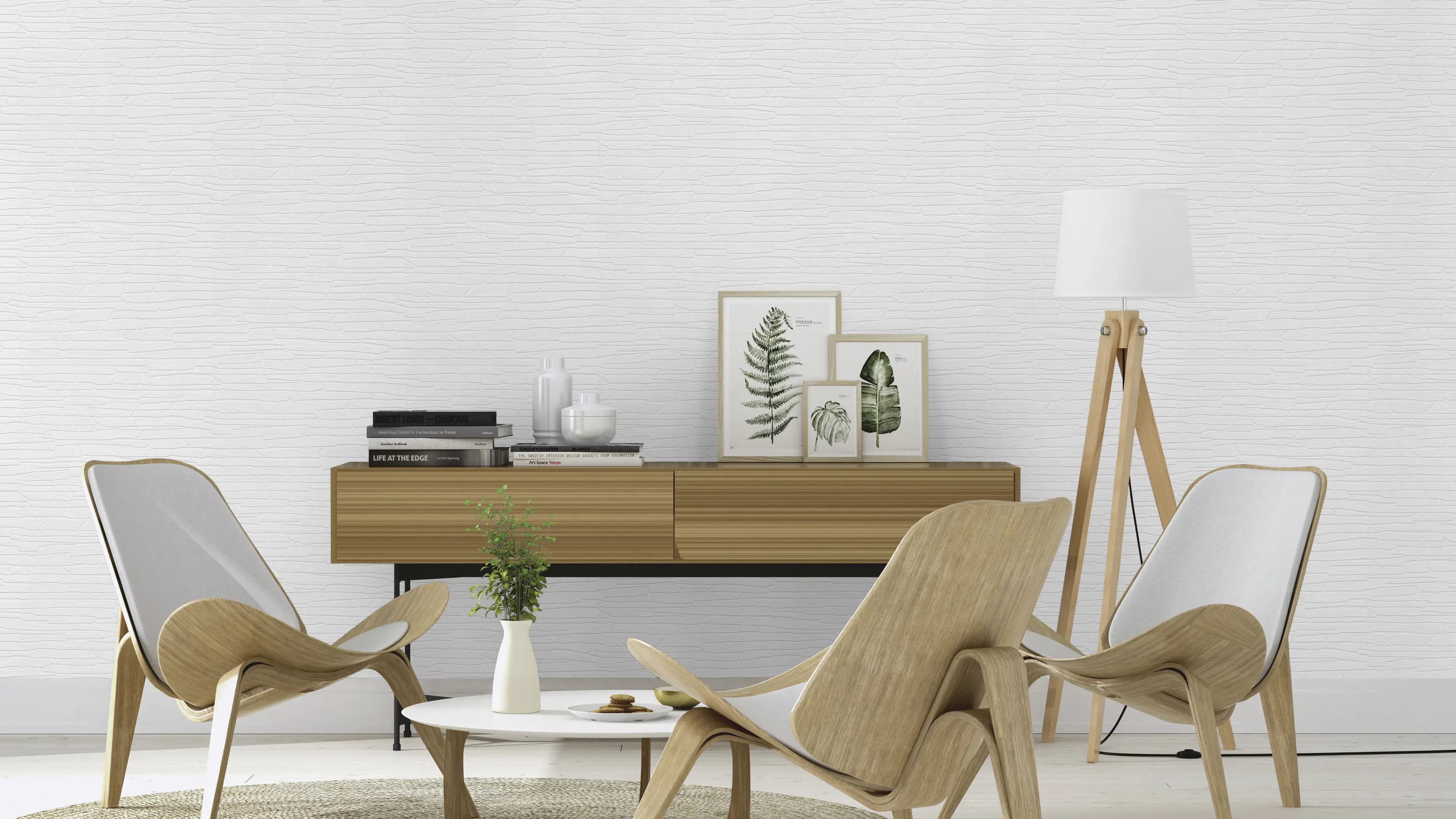 Rasch Vliestapete 816747 Wallton überstreichbare steine weiß 10,05 x 0,53 m