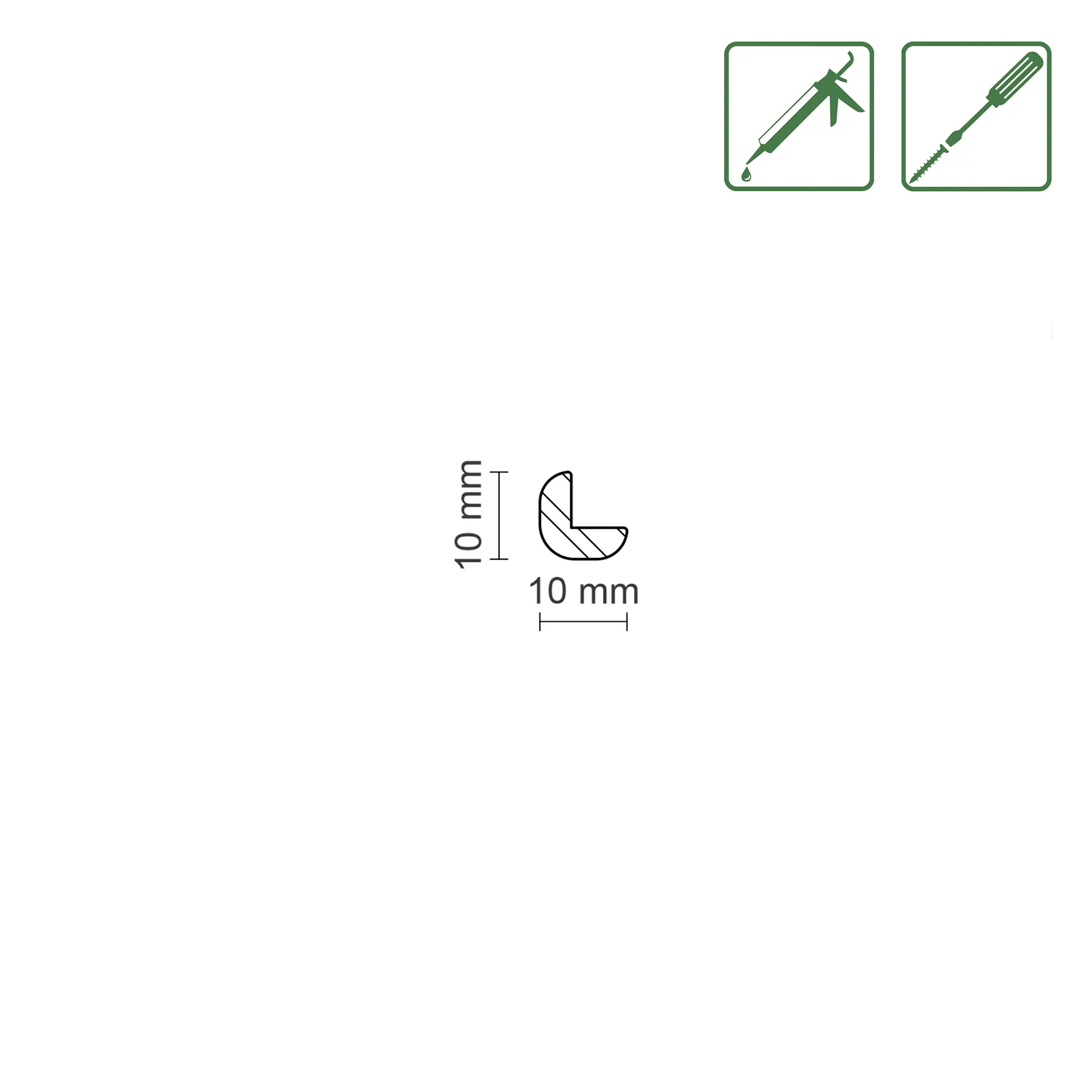 FN Neuhofer Winkelleiste 100 cm 10 x 10 mm Fichte/Kiefer