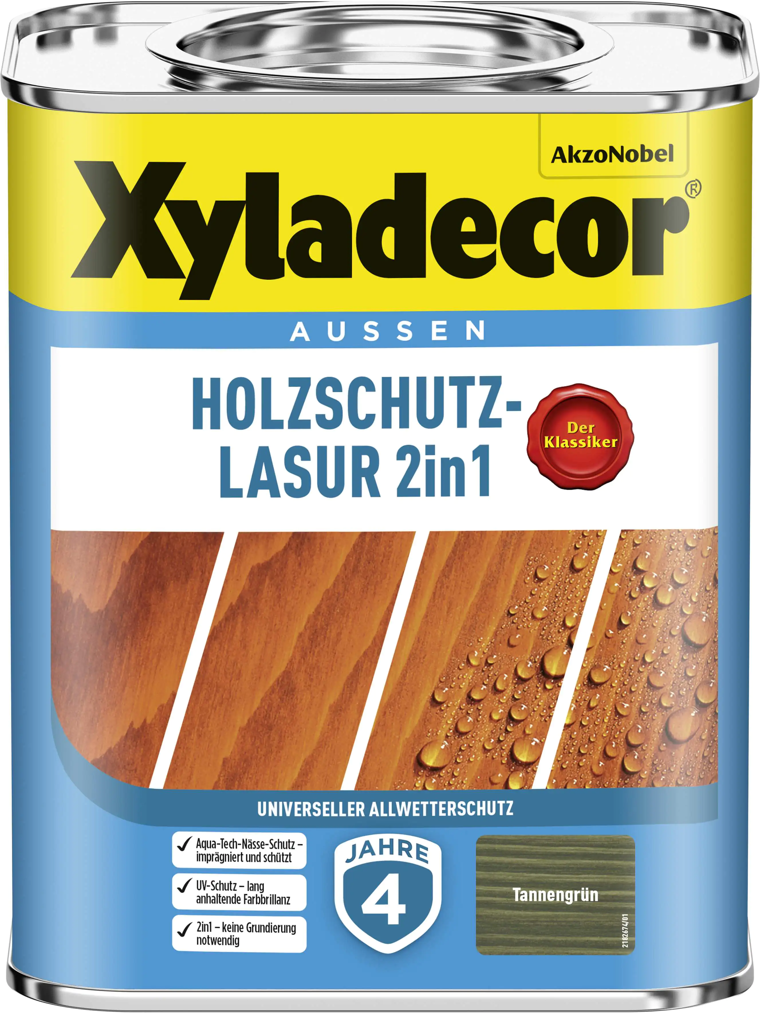 Xyladecor Holzschutzlasur 750 ml tannengrün 2in1 Xyladecor Holzschutzlasur 750 ml tannengrün 2in1