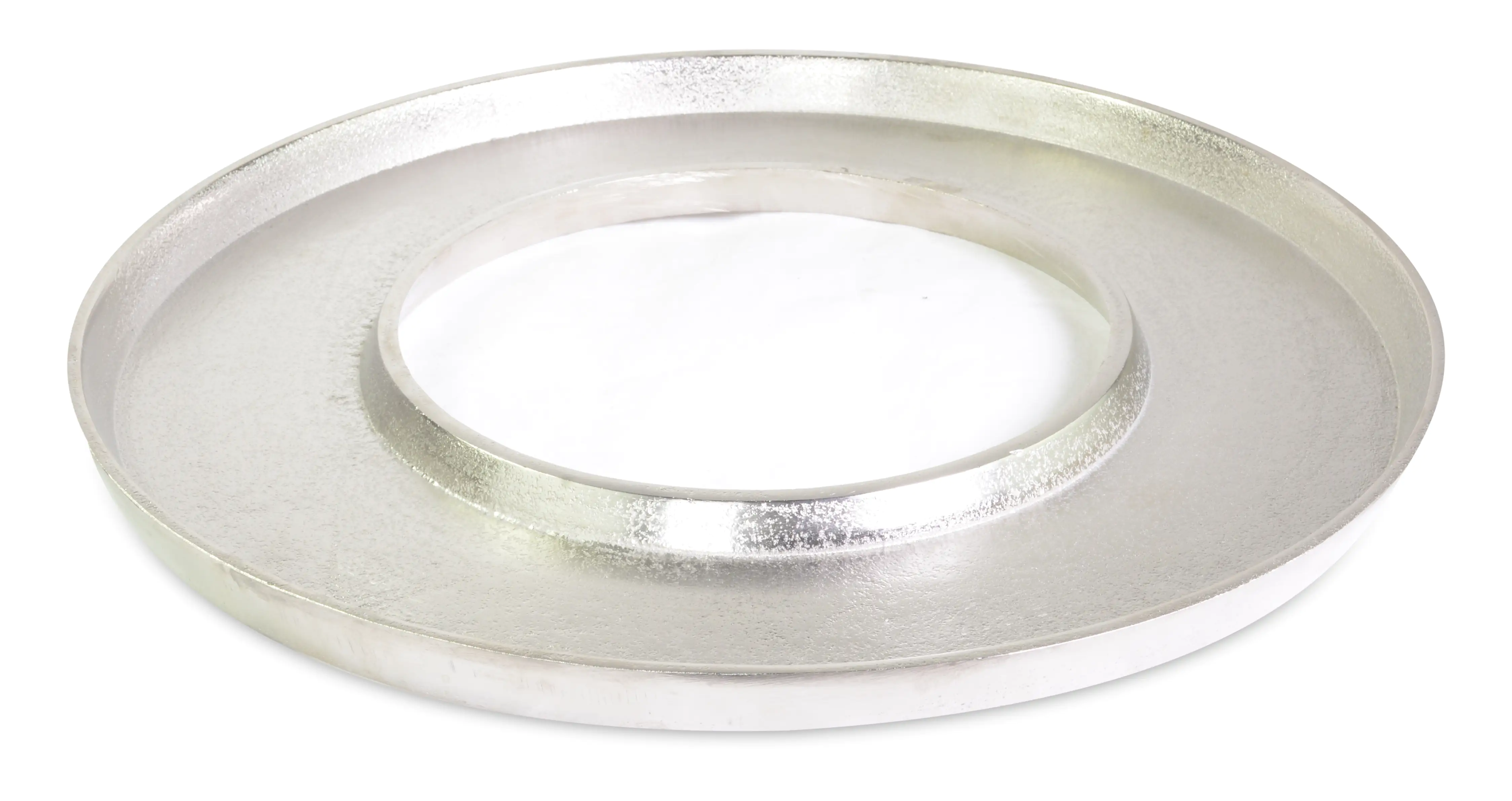 Riffelmacher Adventskranz Teller silber aus Aluminium 40 cm