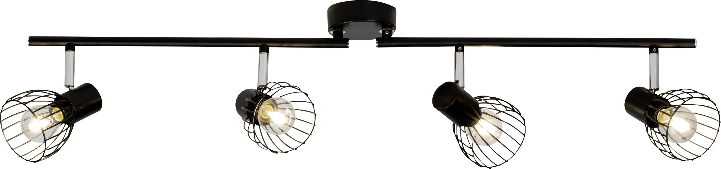 Brilliant 4er Spot Blacky schwarz 80 x 15 cm E14