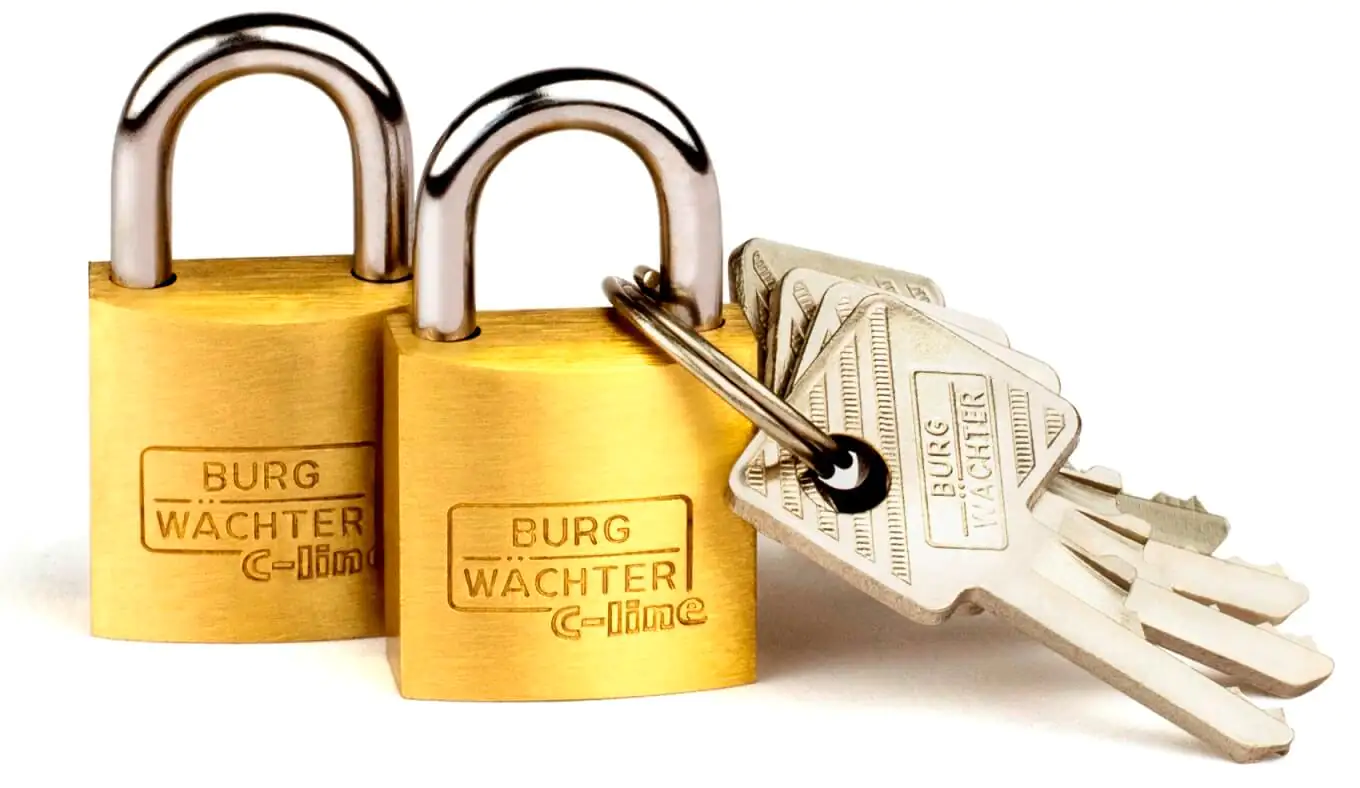 Burg Wächter Vorhängeschloss Duo 222 20 SB C-Line 10.0 x 11.0 mm - 2 Stück