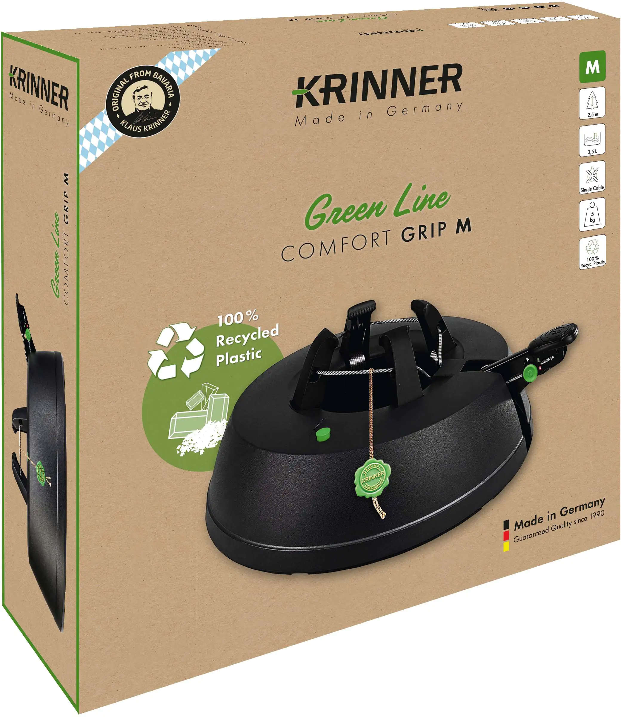 Krinner Christbaumständer GreenLine Comfort Grip M Stamm Ø: bis 12 cm