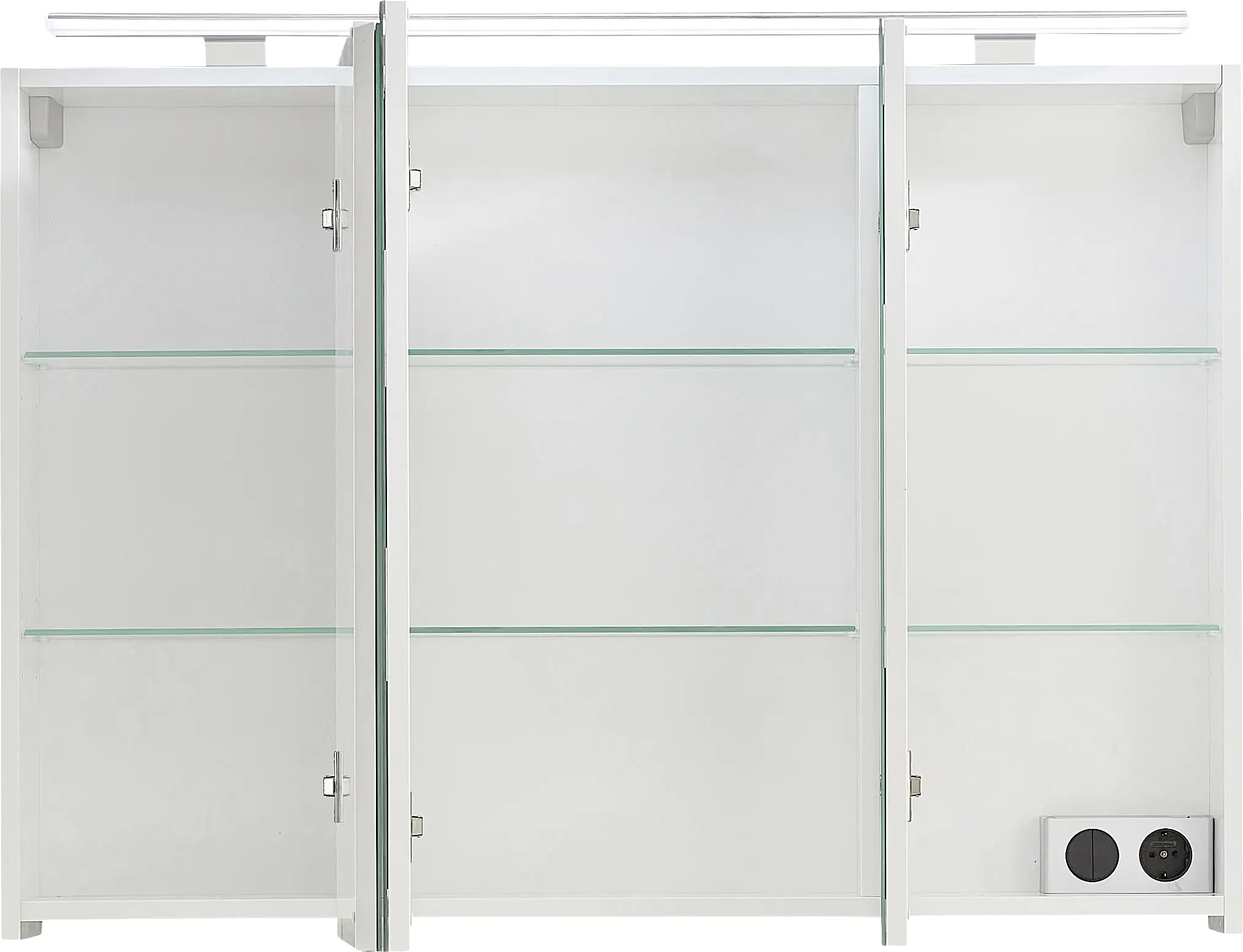 Primaster Bad-Set Düsseldorf weiß 101 cm LED-Leuchten, Mineralgusswaschtisch Primaster Bad-Set Düsseldorf weiß 101 cm LED-Leuchten, Mineralgusswaschtisch