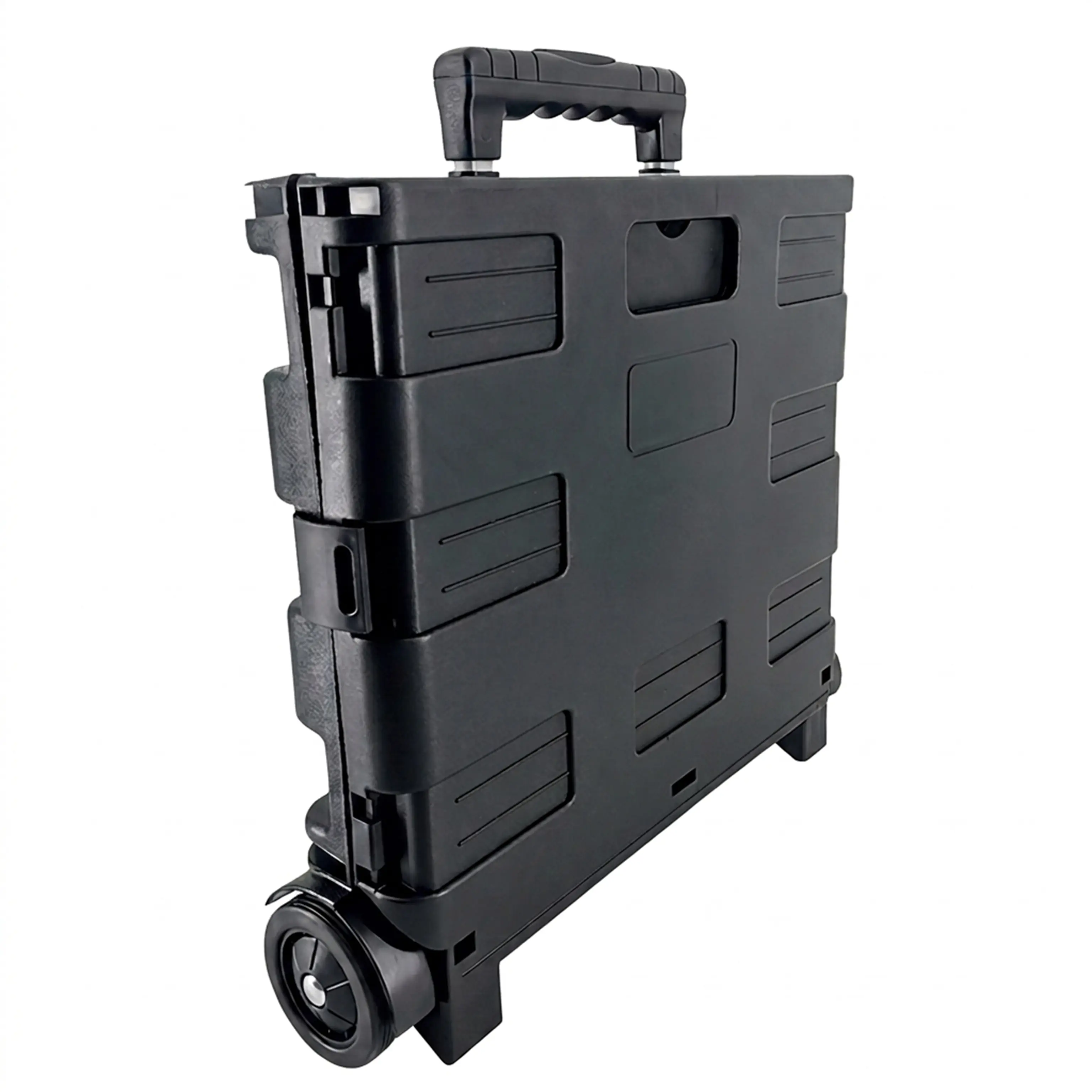 TrendLine Transport Trolley faltbar mit Zugstange 42,5 x 40,5 cm schwarz