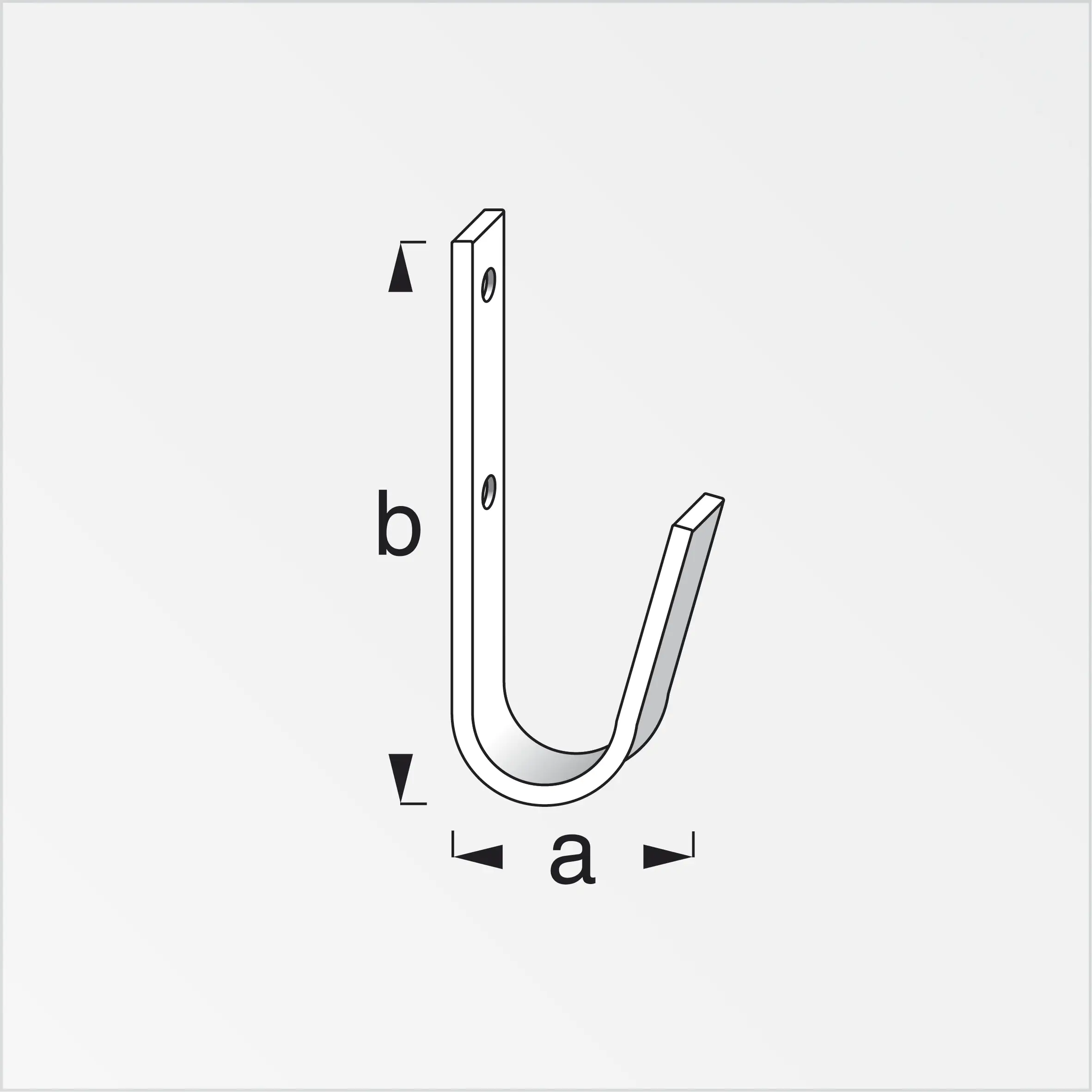 alfer Unihaken 35 mm 35 x 82 mm Stahl verzinkt