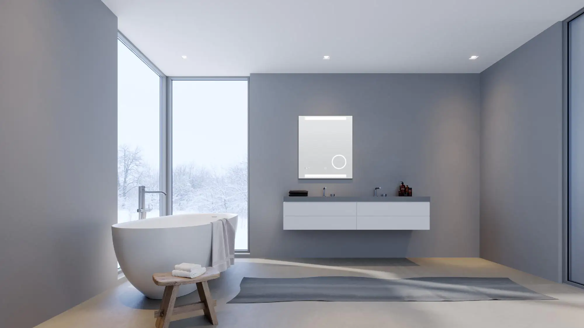 DSK LED Lichtspiegel Silver Rey 60x70 cm DSK LED Lichtspiegel Silver Rey 60x70 cm