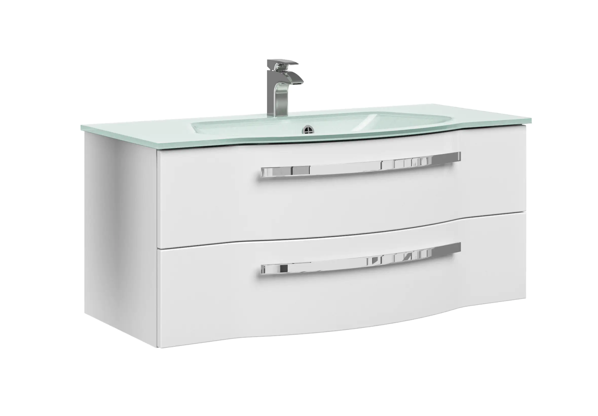 Pelipal Waschtischunterschrank Fokus 4005 mit Glaswaschtisch