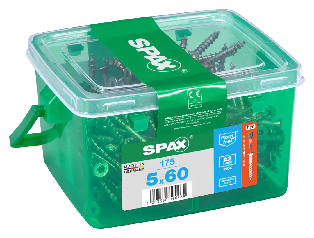 Spax Universalschrauben 5.0 x 60 mm TX 20 - 175 Stk. Spax Universalschrauben 5.0 x 60 mm TX 20 - 175 Stk.