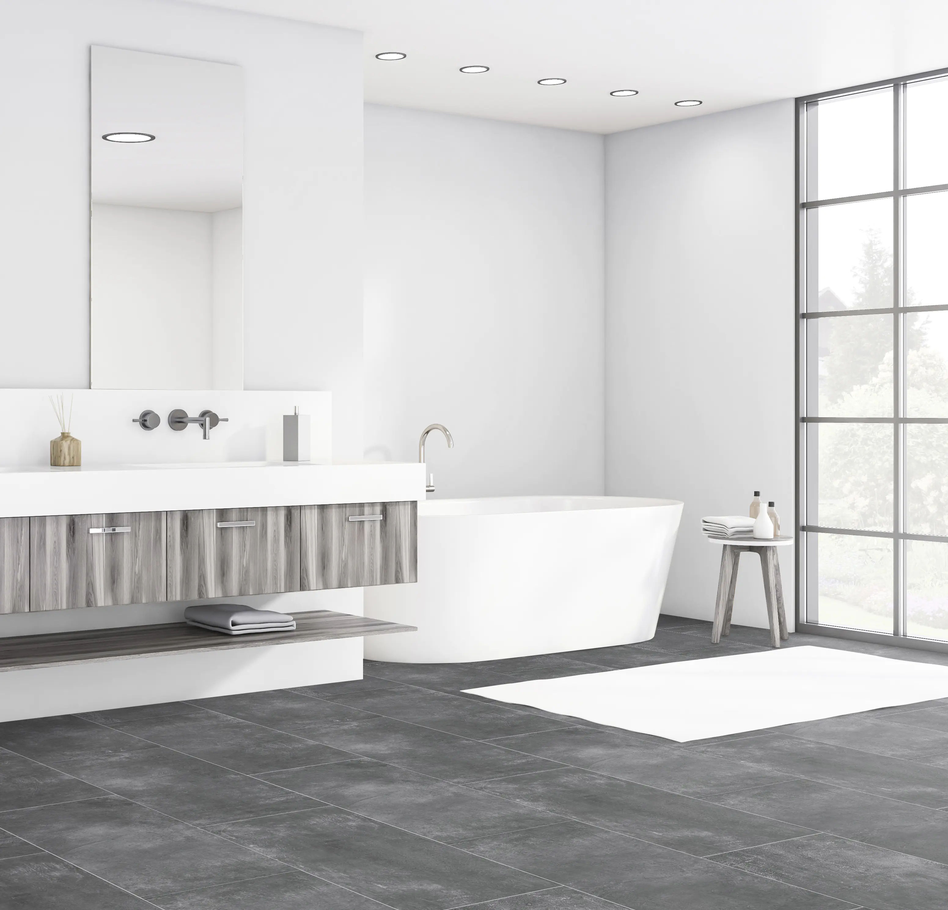 Bodenfliese Feinsteinzeug Pronto classic 30 x 60 cm anthrazit