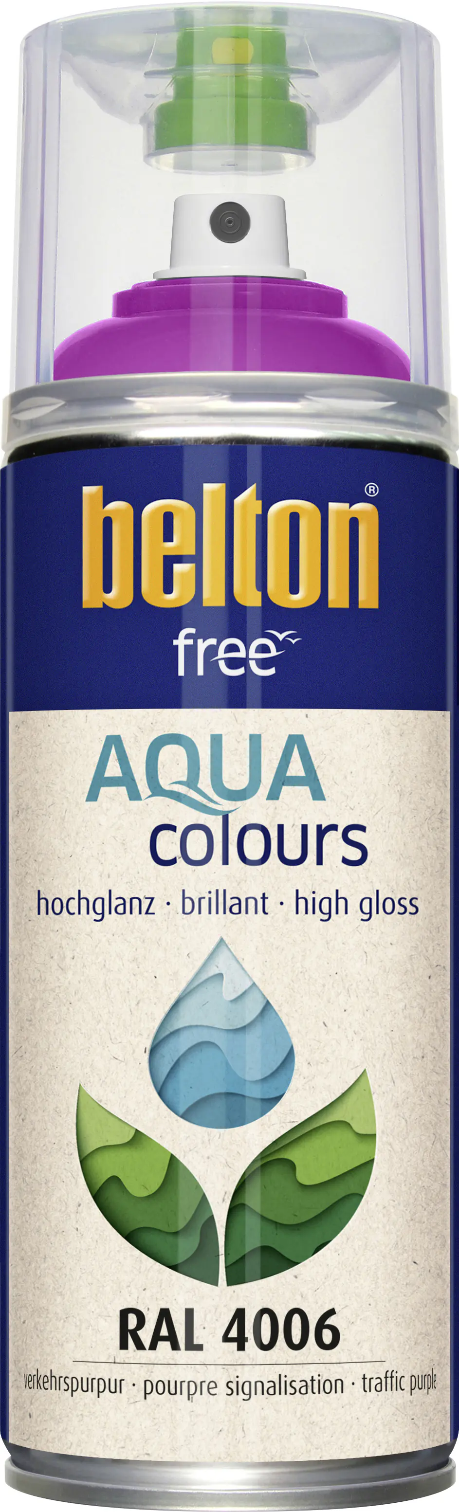 belton free Lackspray AQUAcolours 400 ml verkehrspurpur hochglanz
