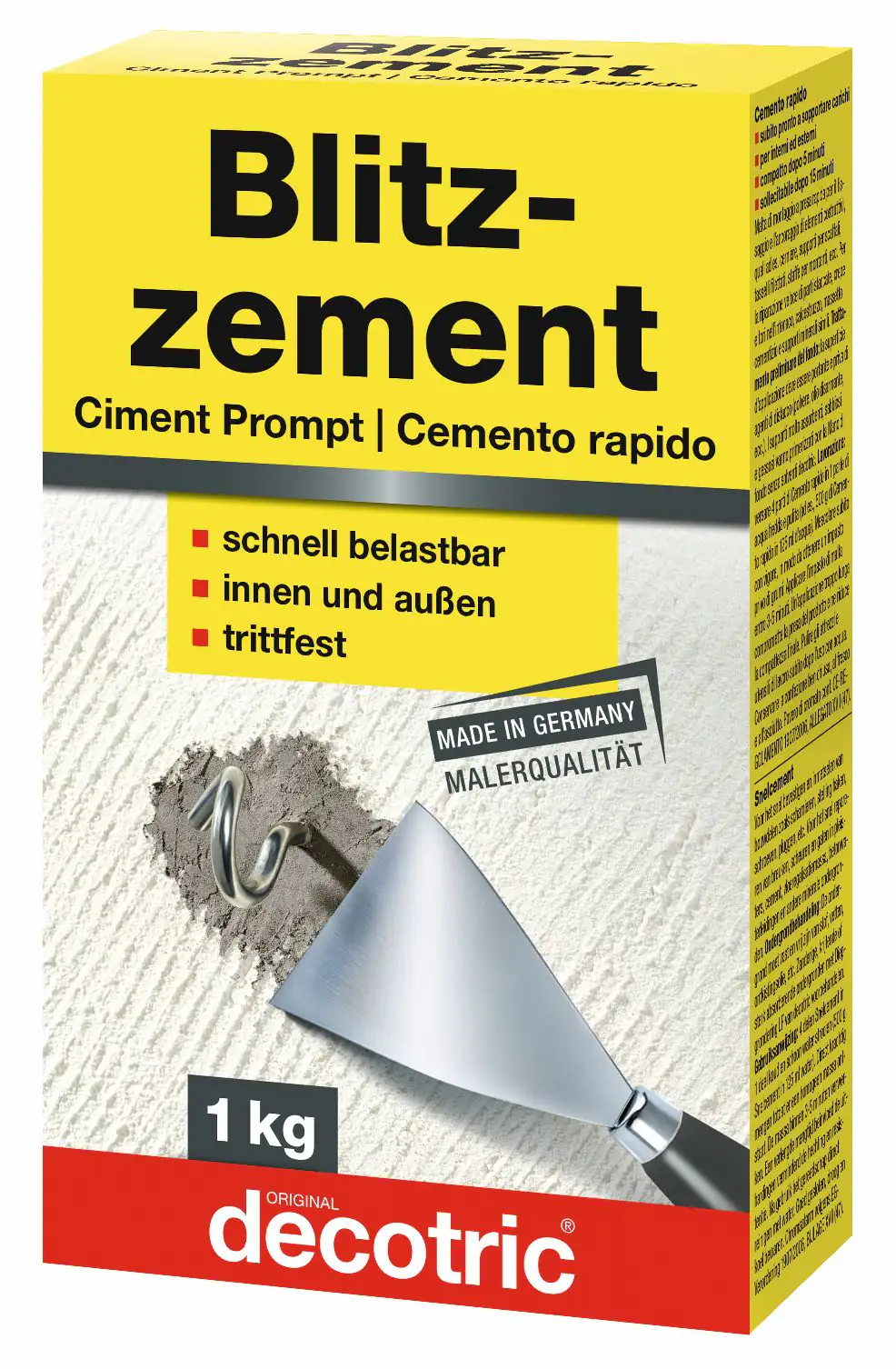 Decotric Blitzzement grau, 1 kg Decotric Blitzzement grau, 1 kg