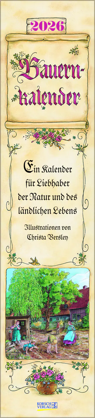 Korsch Kalender Langplaner 2026 Bauern-Motiv