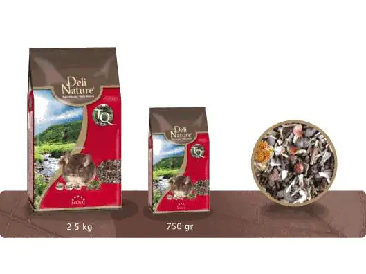 Deli Nature 5* Menu mit Hagebutte Pflanzenstücke Chinchillafutter 2,5 kg
