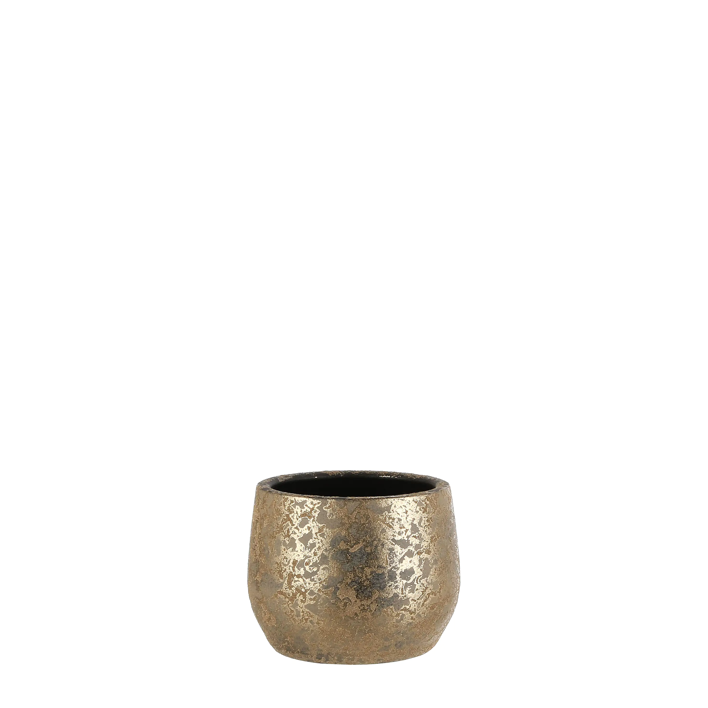 8718861530940 Mica Blumentopf Clemente Ø 15,5 x 19,5 cm gold