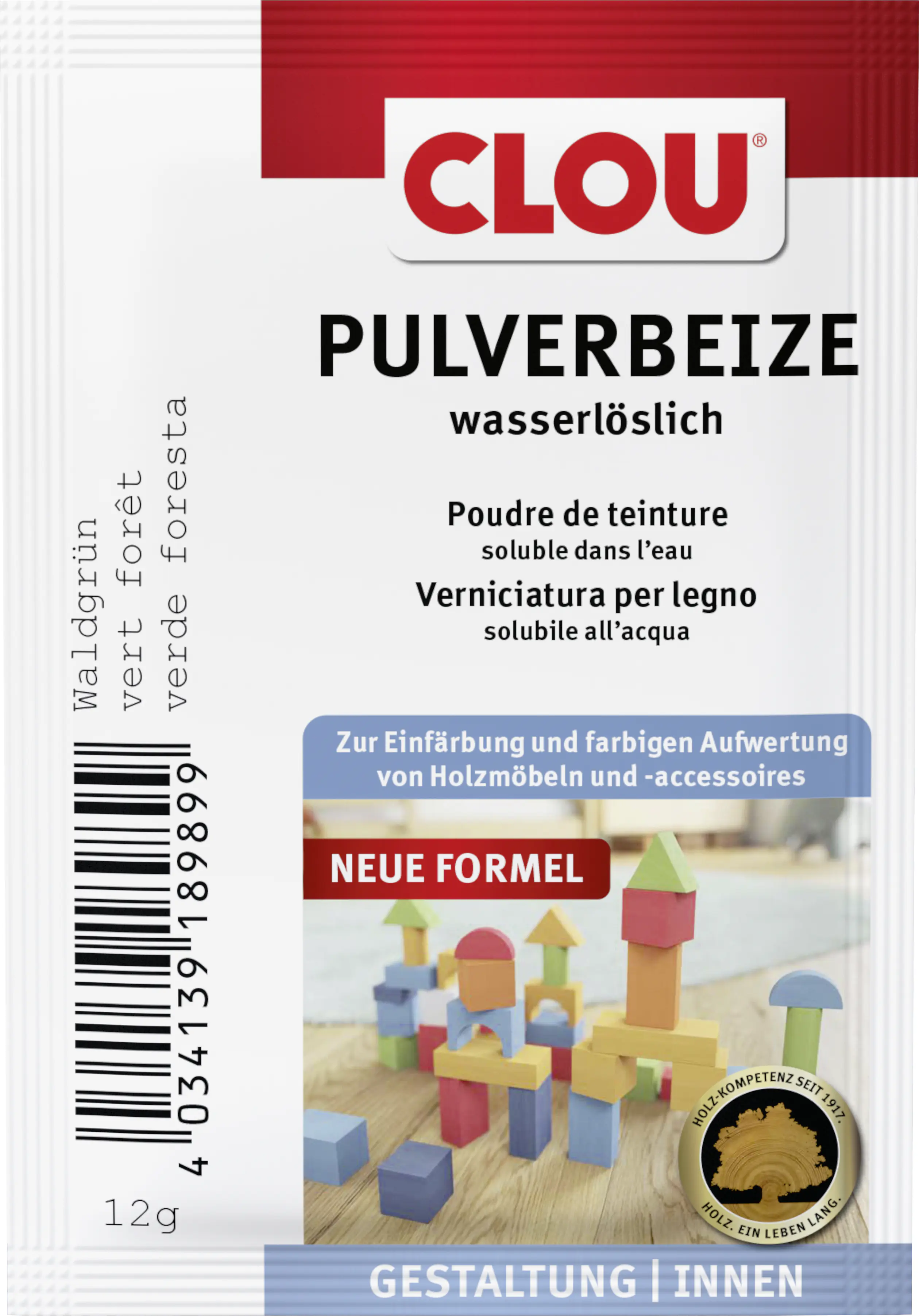 Clou Holzbeize 12 g waldgrün