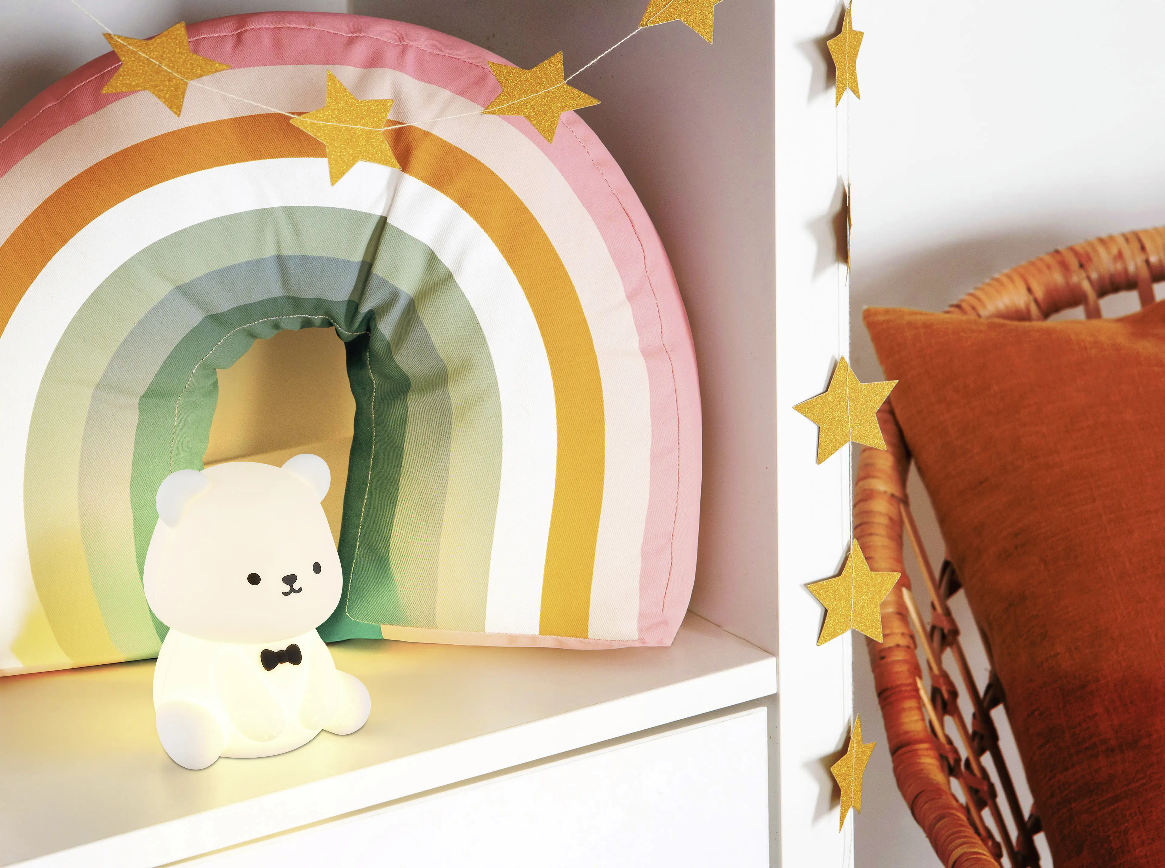 Globo Akku Tischleuchte Teddy 1W RGBW weiß Kunststoff