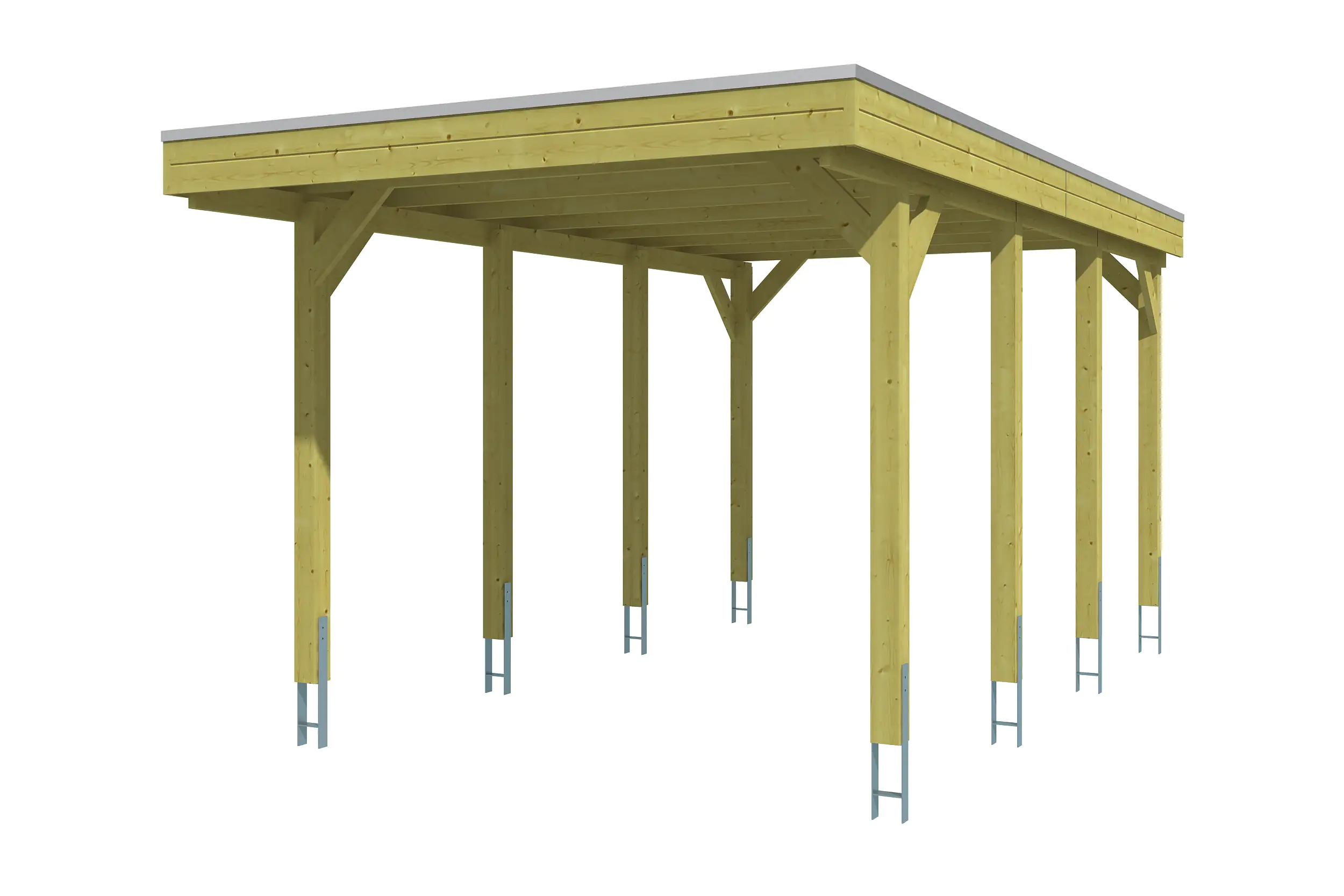 SKAN HOLZ Carport Friesland 314 x 555 cm mit EPDM-Dach