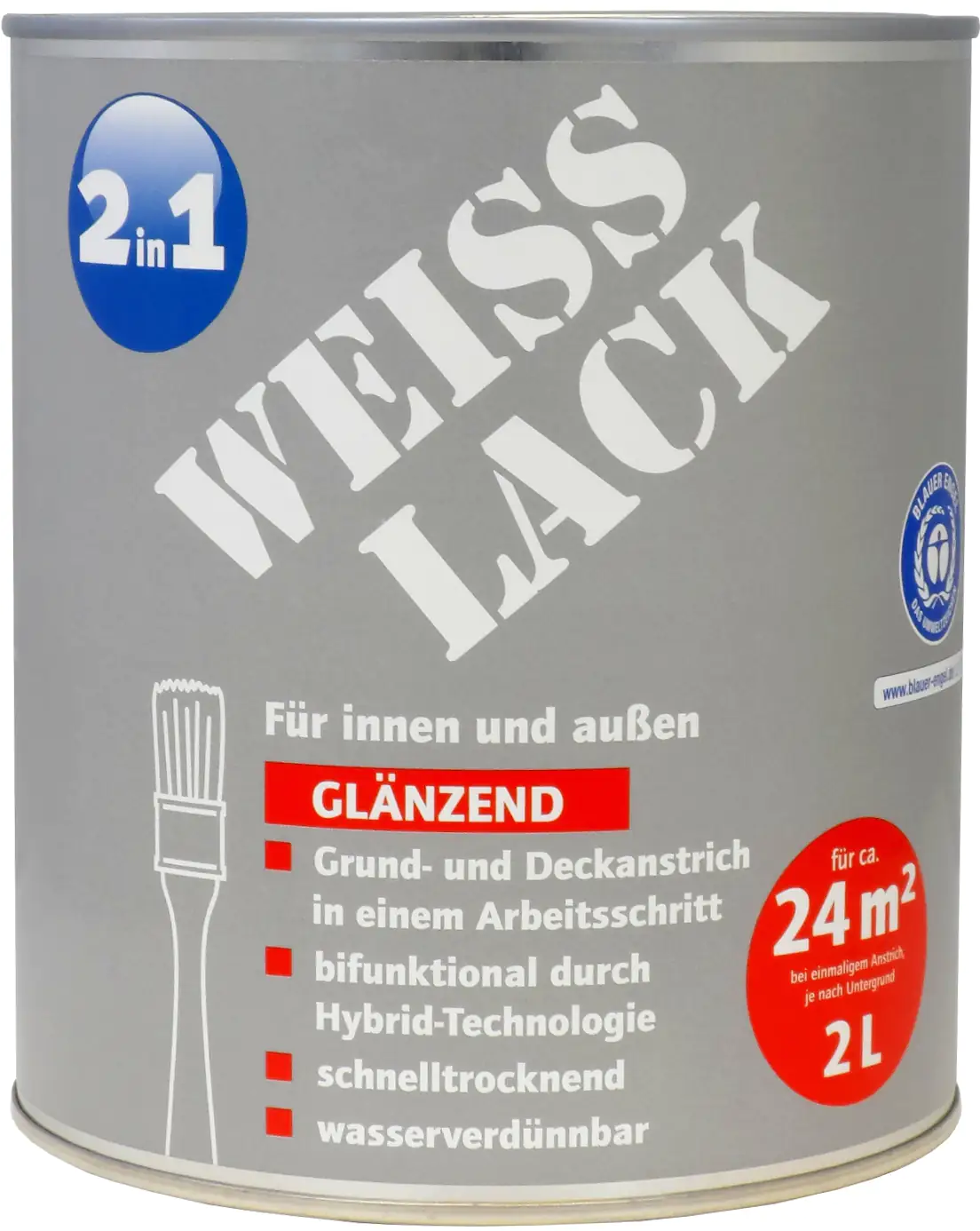 Wilckens Weißlack 2in1 2 L weiß glänzend