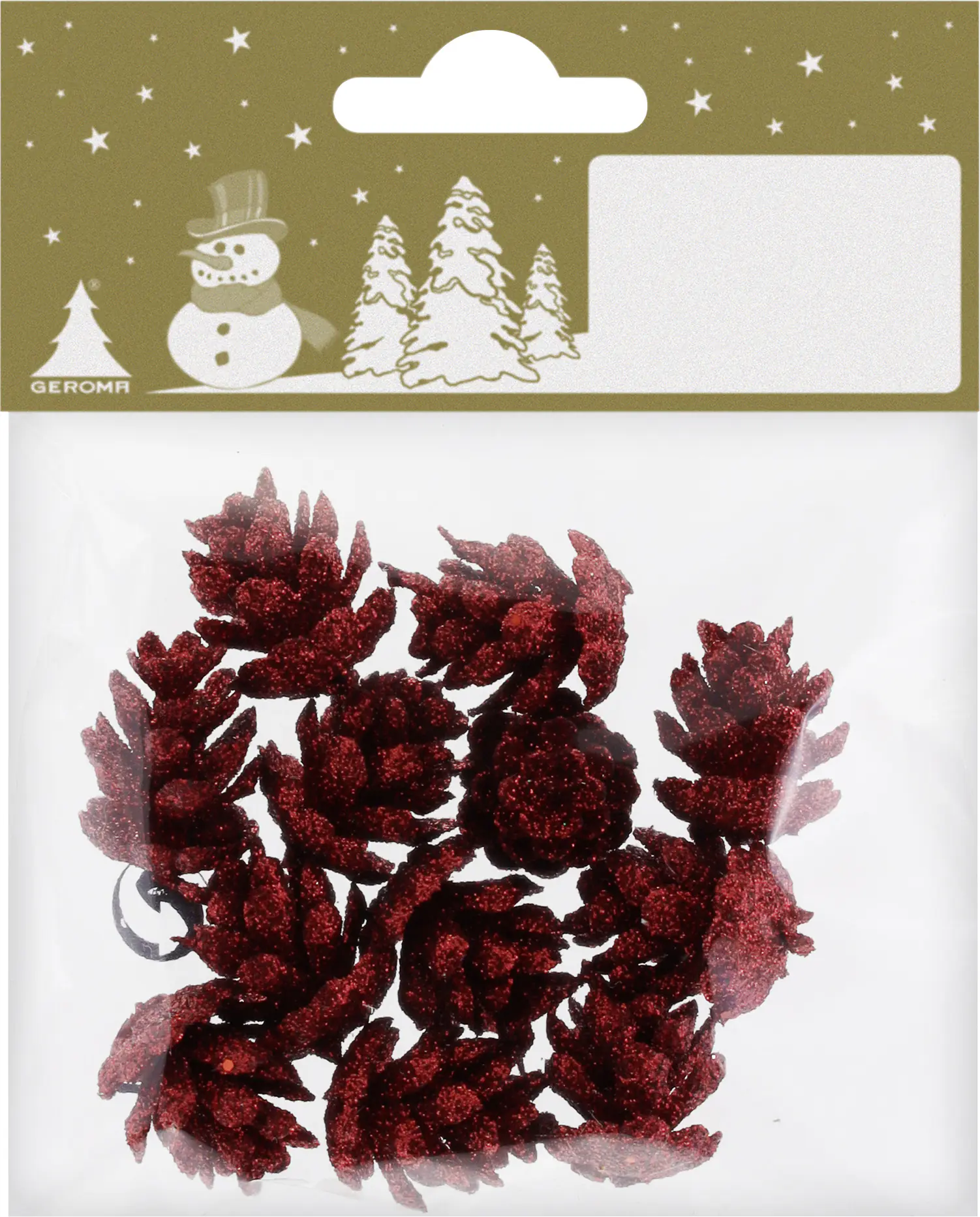 Deko-Zapfen Kunststoff 2 cm rot 12 Stück