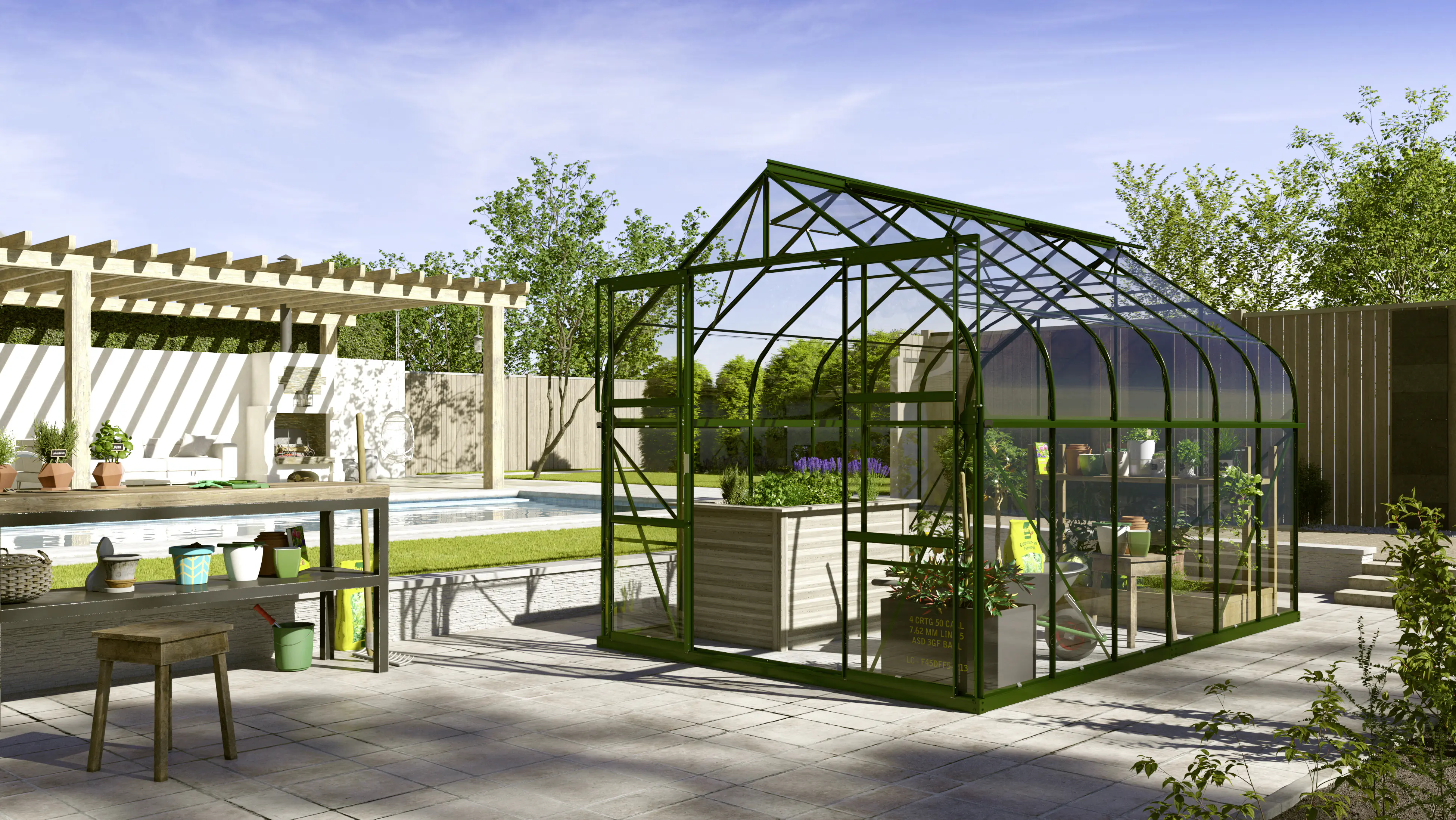 Vitavia Gewächshaus Dione 9900 264 x 383 cm 3 mm Sicherheitsglas Vitavia Gewächshaus Dione 9900 264 x 383 cm 3 mm Sicherheitsglas