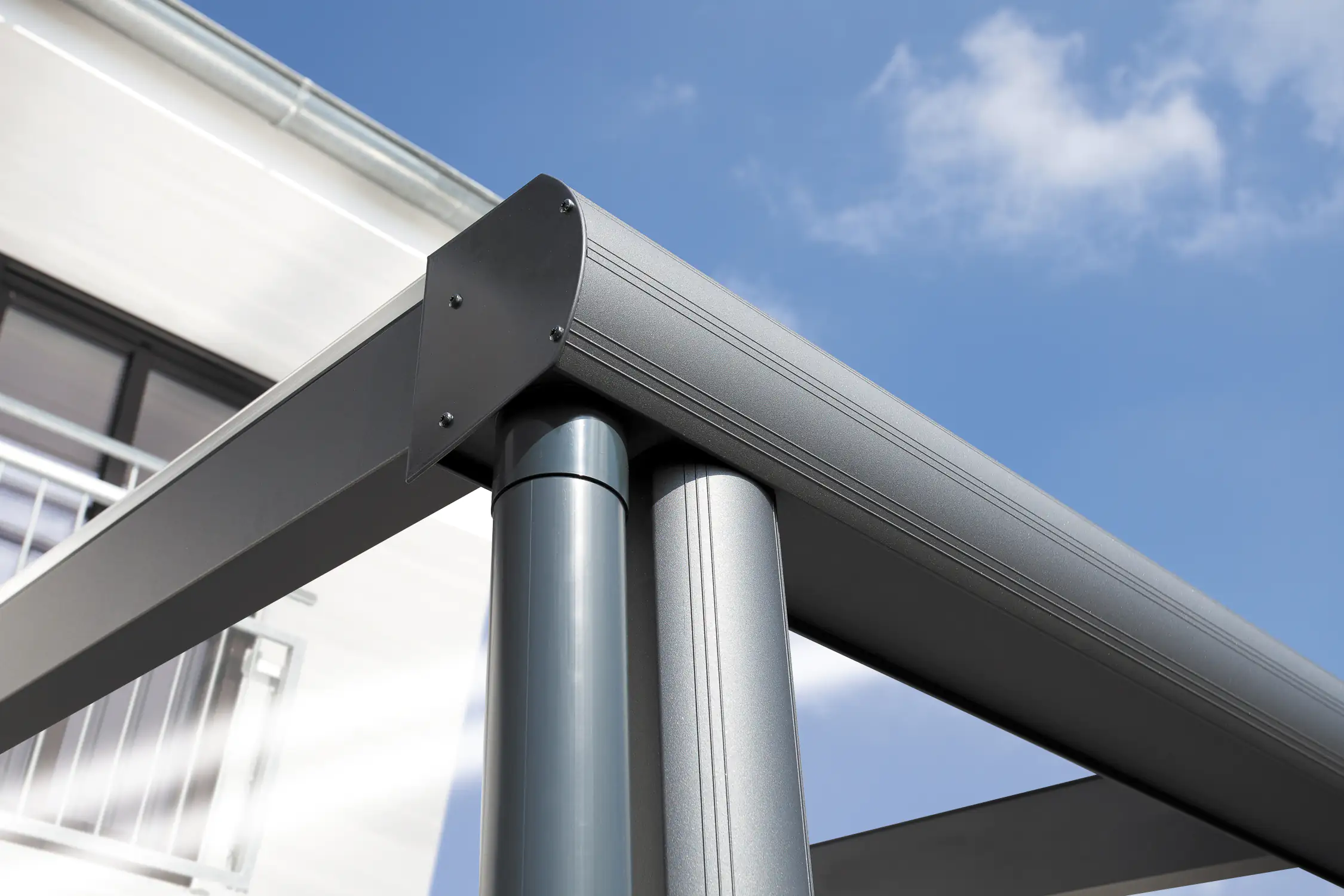 SKAN HOLZ Terrassenüberdachung Monza 648 x 257 cm, Aluminium Anthrazit