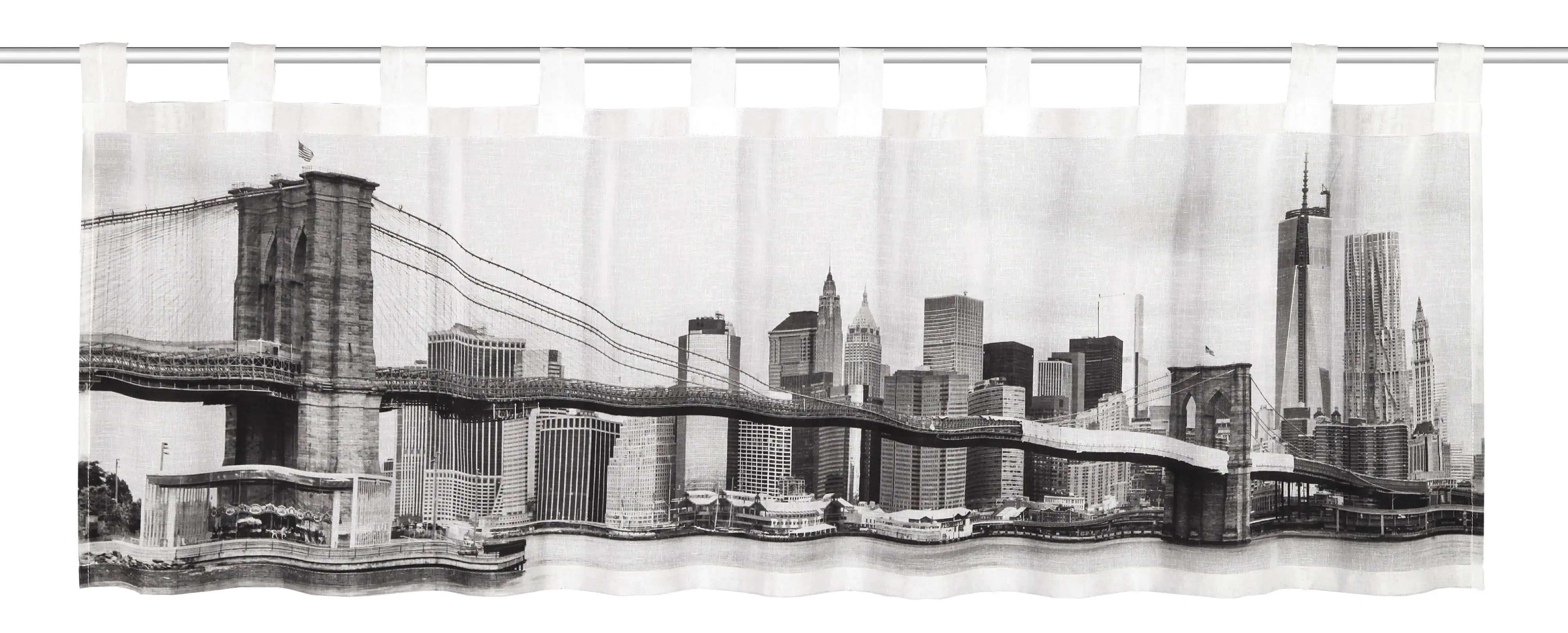 Neusser Collection Schlaufenpanneau Gerti digitaldruck s/w 140x45 cm