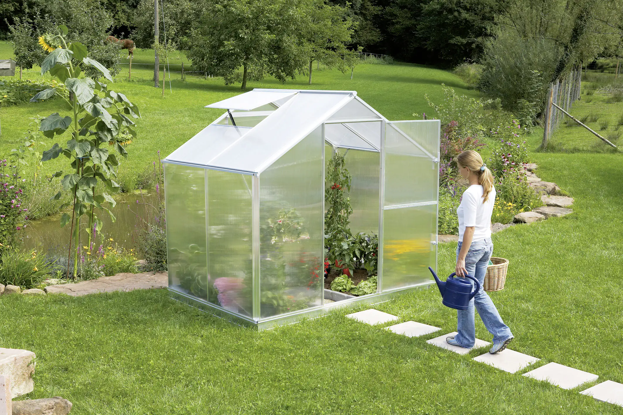 Gutta Alu Gewächshaus Typ F2 154 x 227 cm