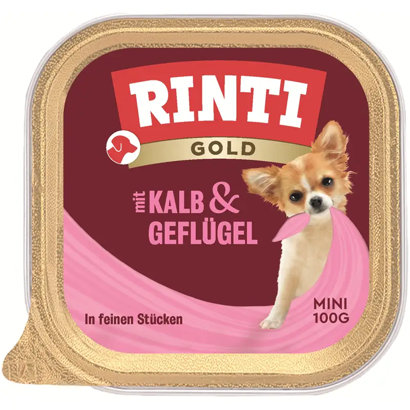 Rinti Gold Hundenassfutter Mini Kalb & Geflügel 100 g Rinti Gold Hundenassfutter Mini Kalb & Geflügel 100 g