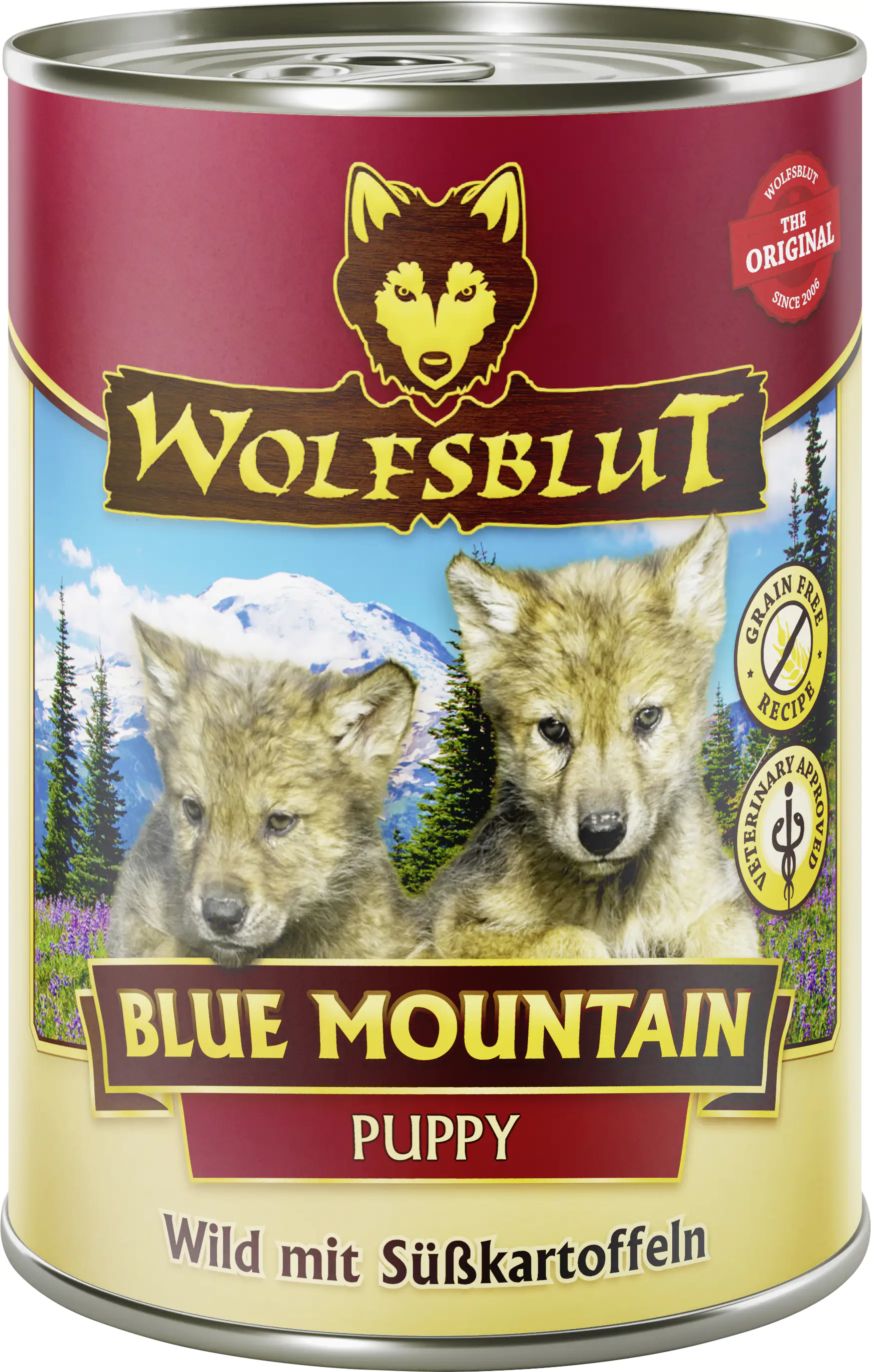 Wolfsblut Blue Mountain Junior Wild mit Süßkartoffel Hundefutter  395 g