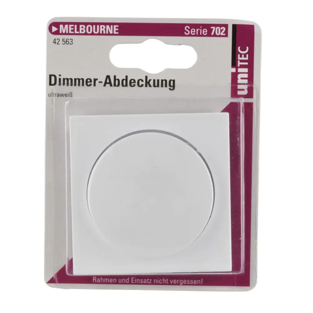 Unitec Dimmerabdeckung Melbourne S702 ultraweiß