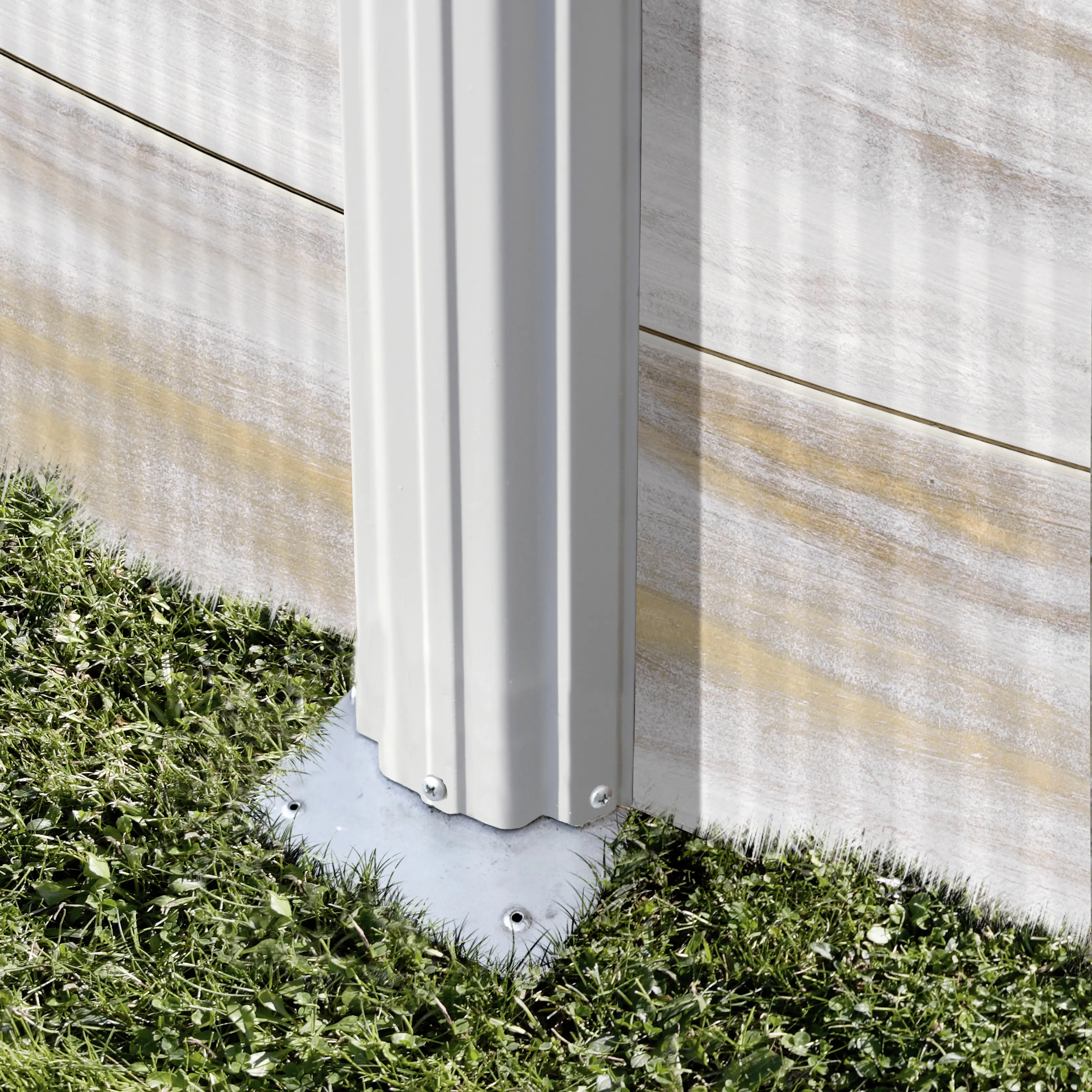 Gre Stahlwandpool Finnlandia rund Ø 350 x 120 cm Holzdekor weiß