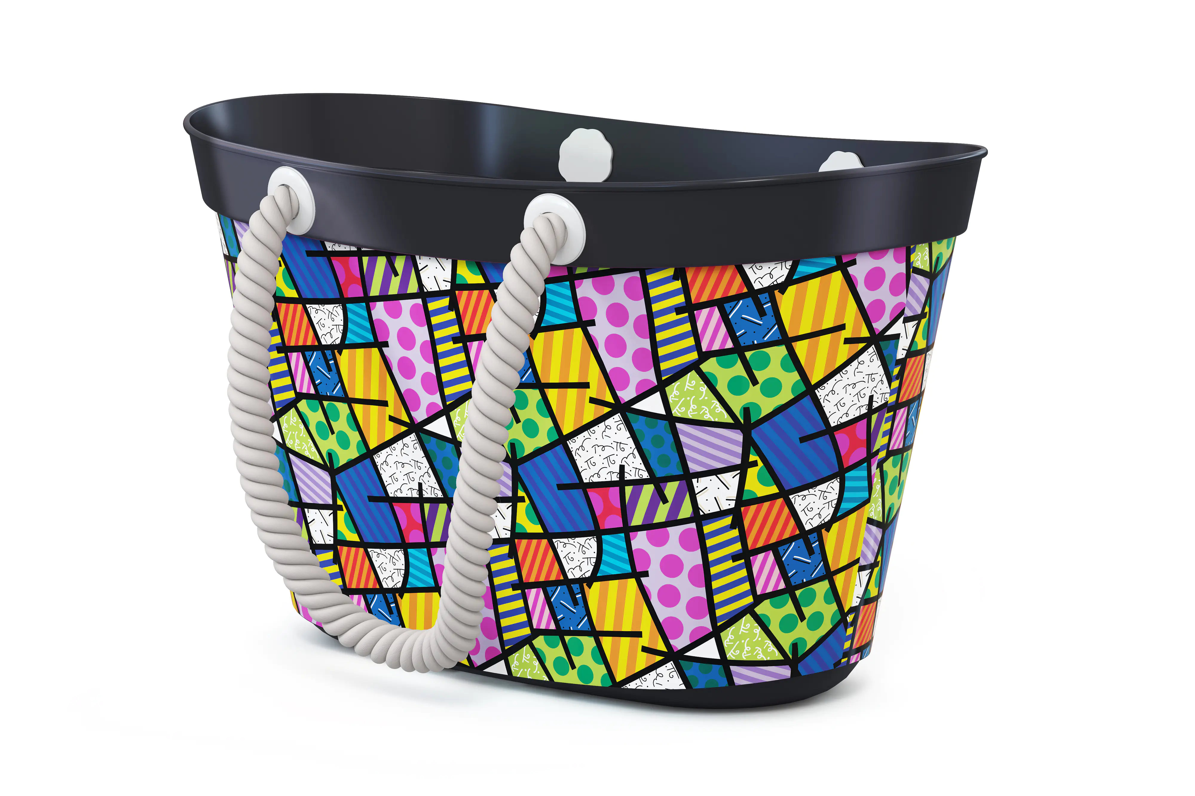 Einkaufstasche Shopper Mosaik mit Baumwollhenkel