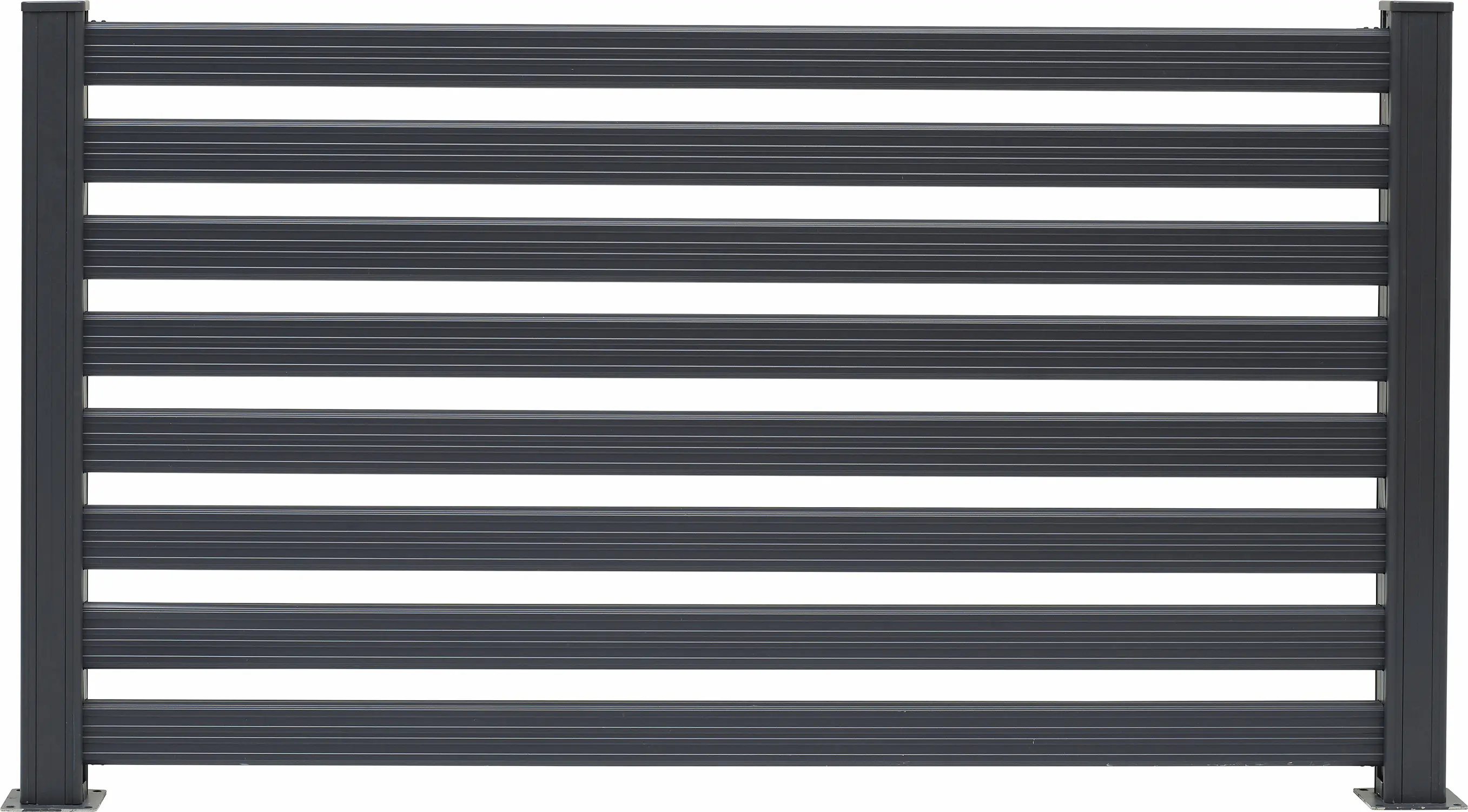 Floraworld Bohlenelement Bohlenzaun 10 x 4 cm anthrazit
