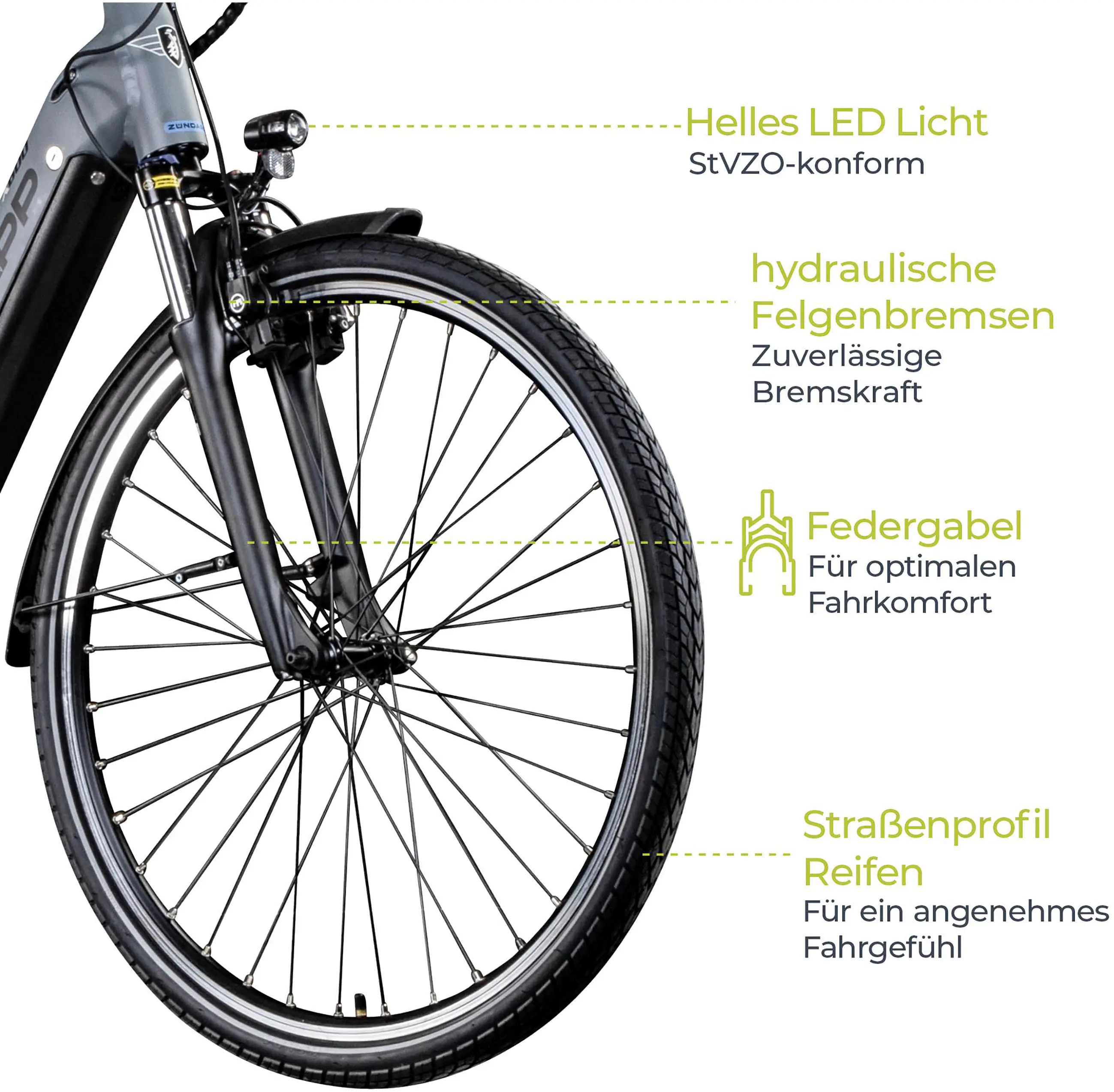 Zündapp E-Bike X600 City 28 Zoll 7-Gang 400 Wh grau blau