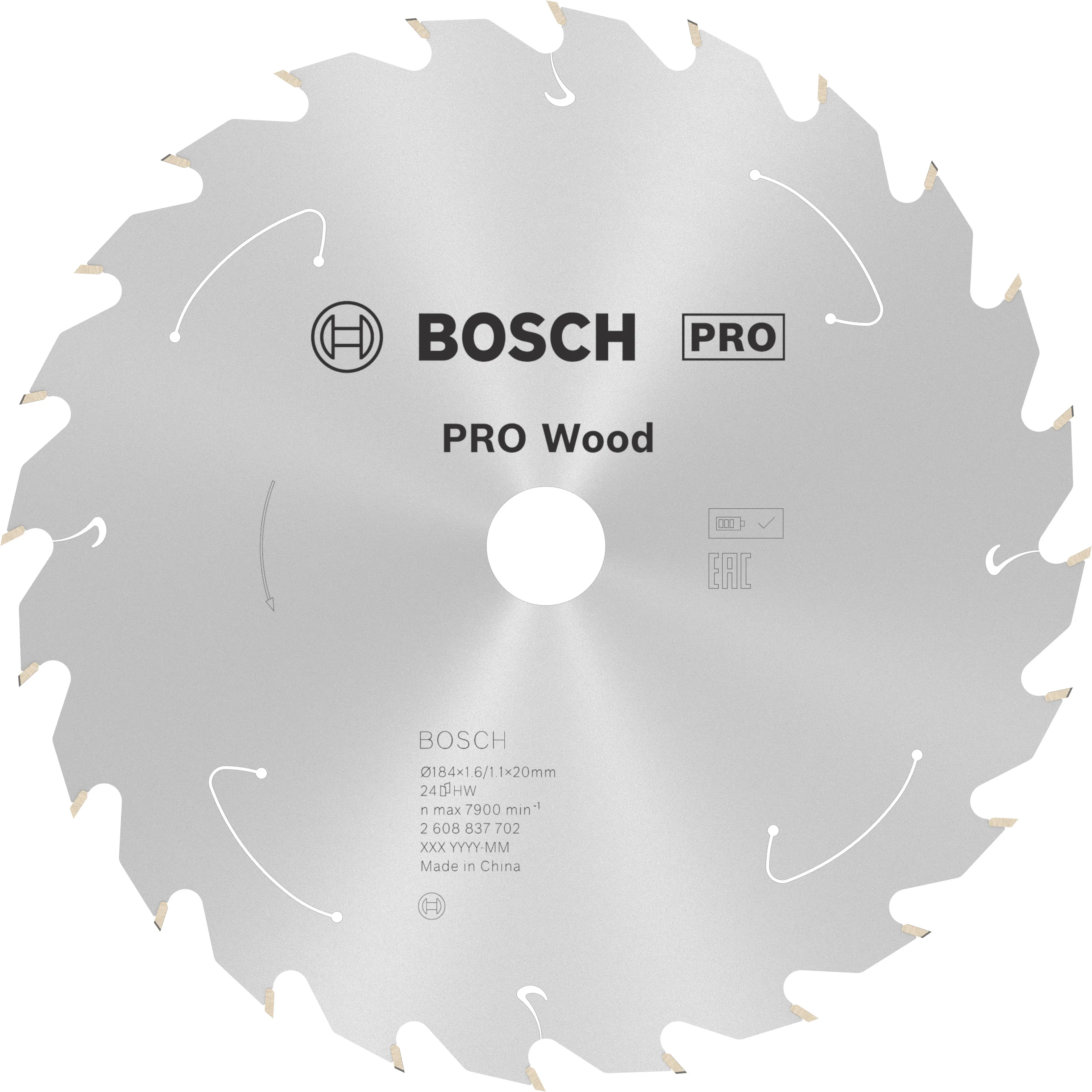Bosch PRO Wood cordless Kreissägeblatt 184 x 1,6 x 20 mm T24 Bosch PRO Wood cordless Kreissägeblatt 184 x 1,6 x 20 mm T24